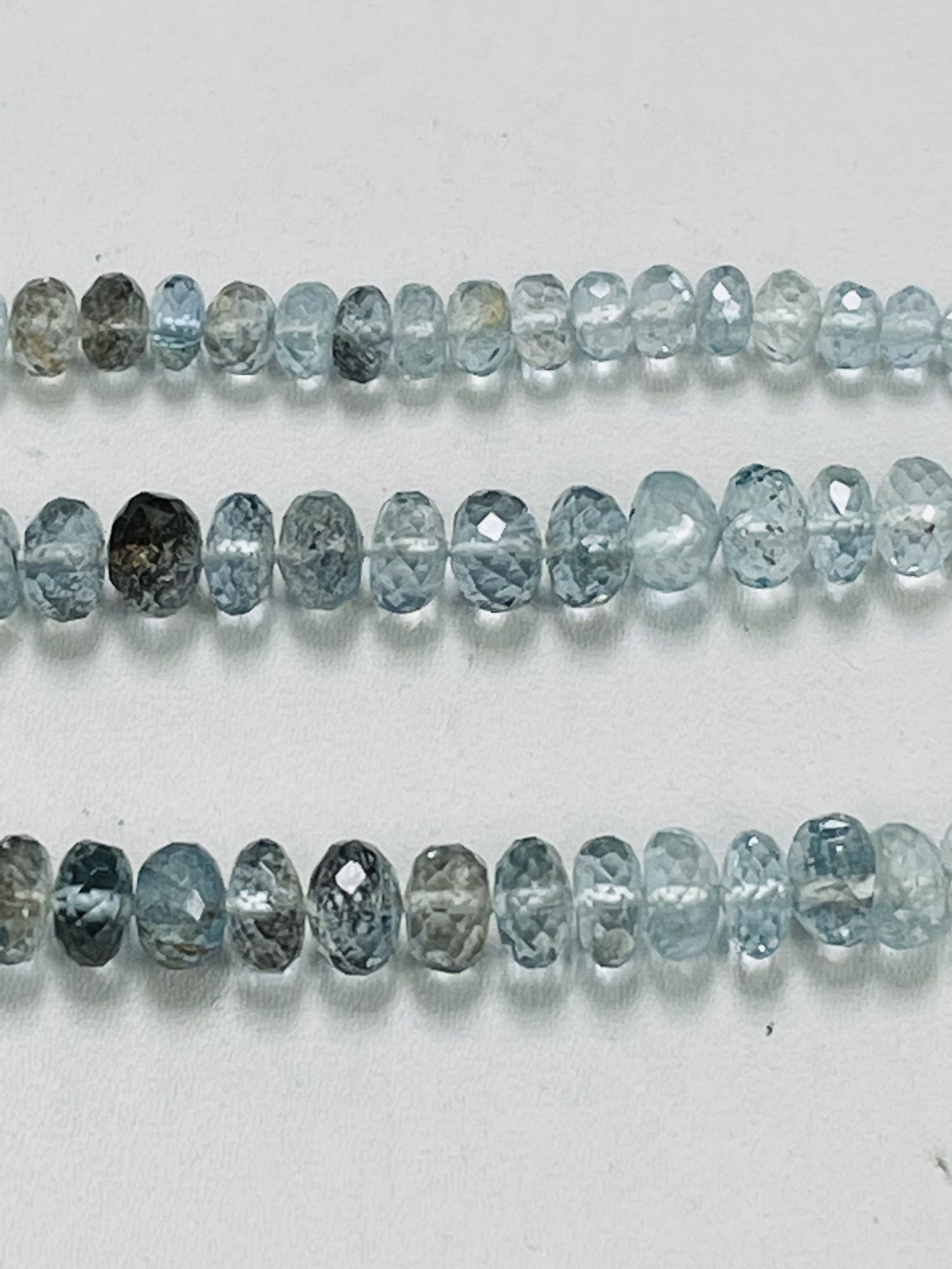 Copper Aquamarine Rondelle Faceted