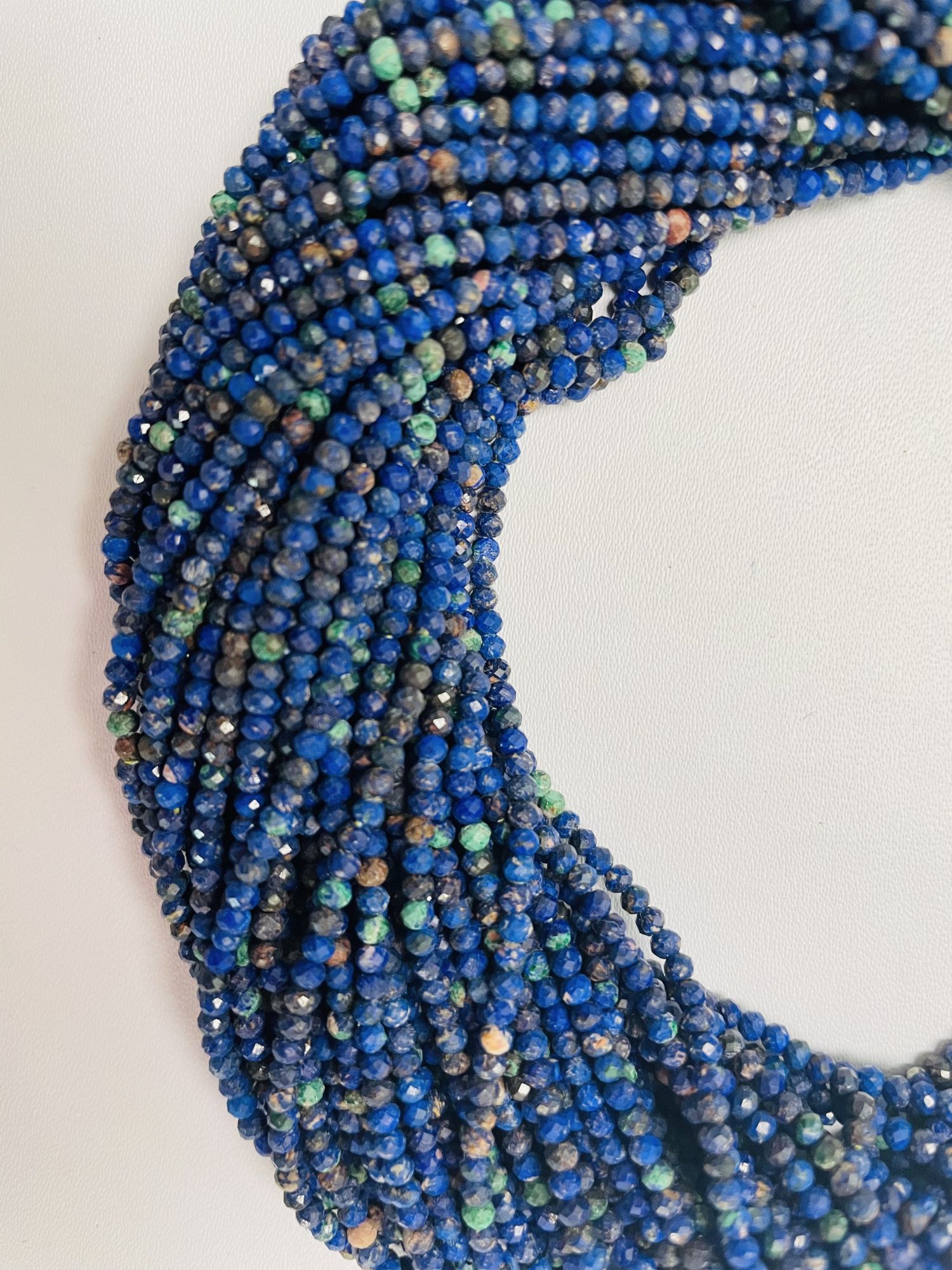 Azurite Rondelle Facted