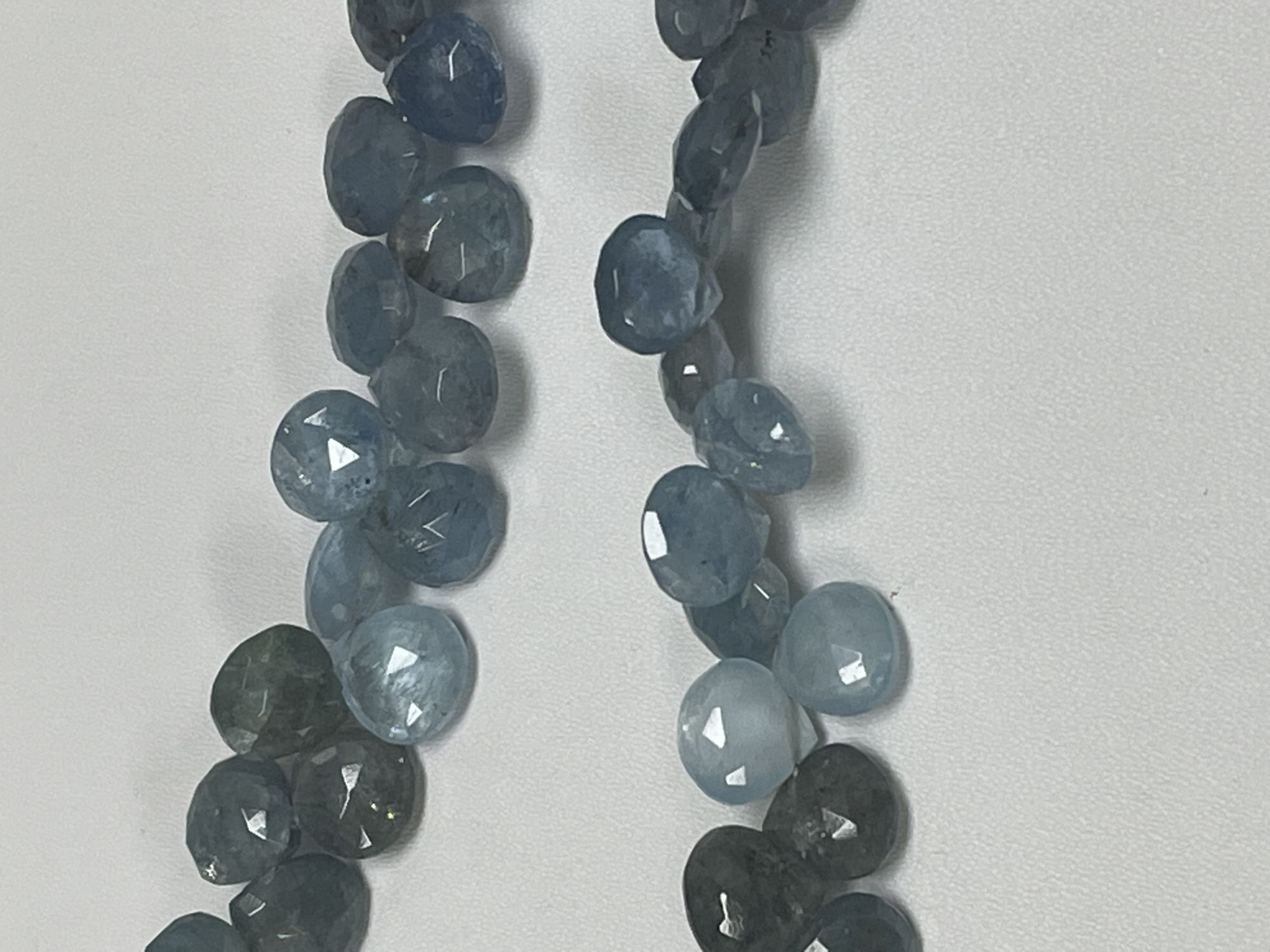 Aquamarine Heart Faceted