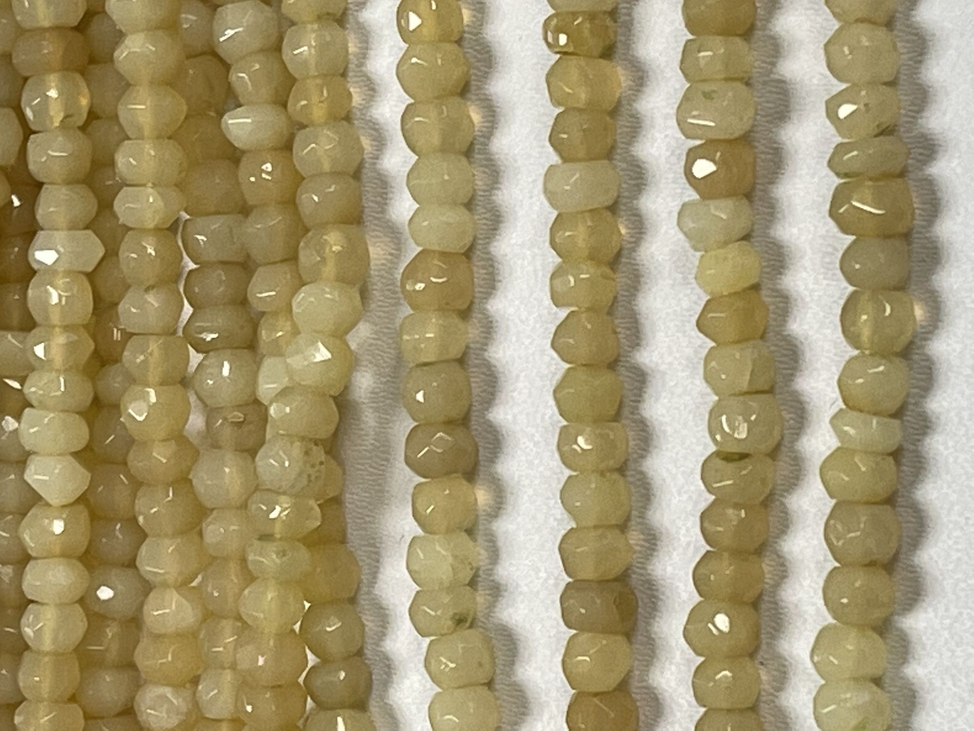Yellow Chalcedony Rondelle Faceted