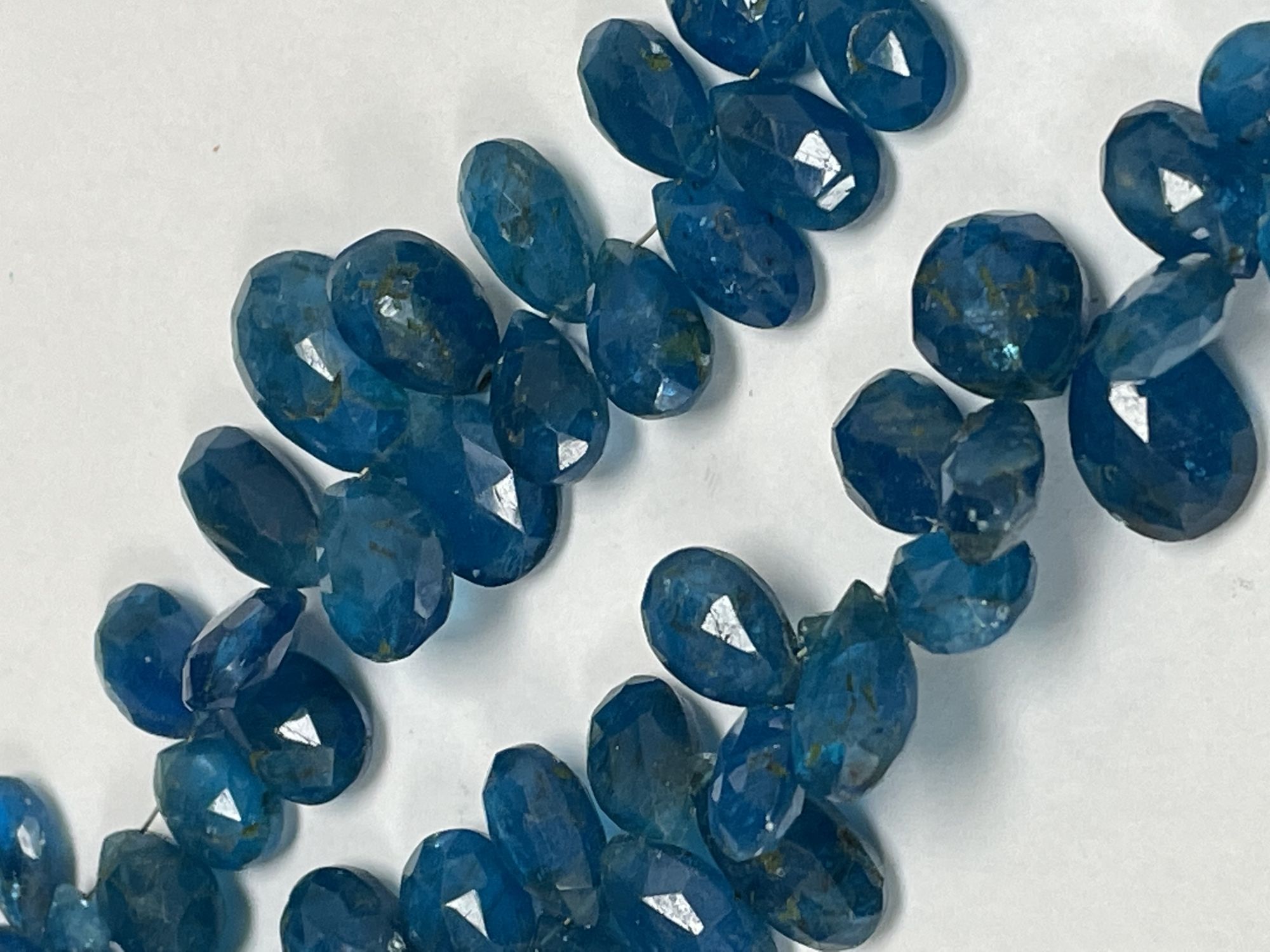 Blue Apatite Pear Faceted