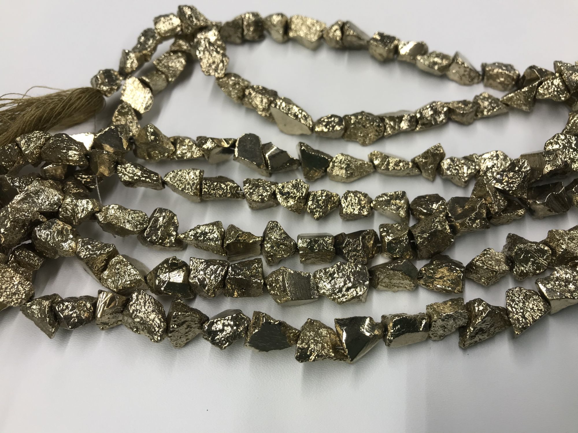 Pyrite Rough Cut Nuggets Faceted coated