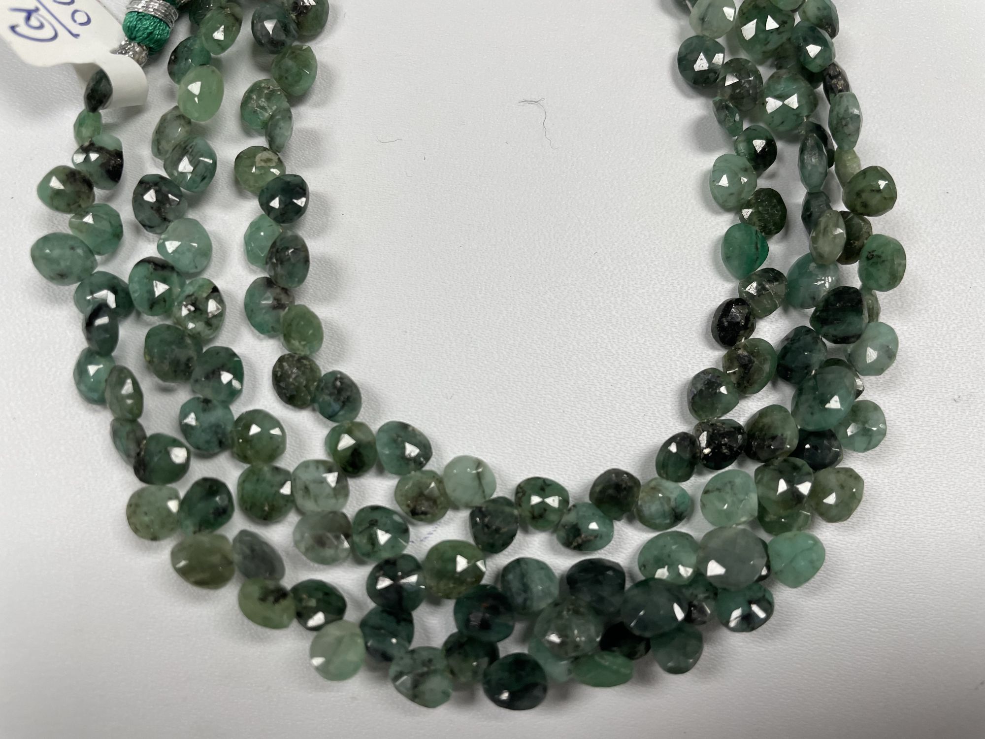 Brazilian Emerald Hearts Faceted