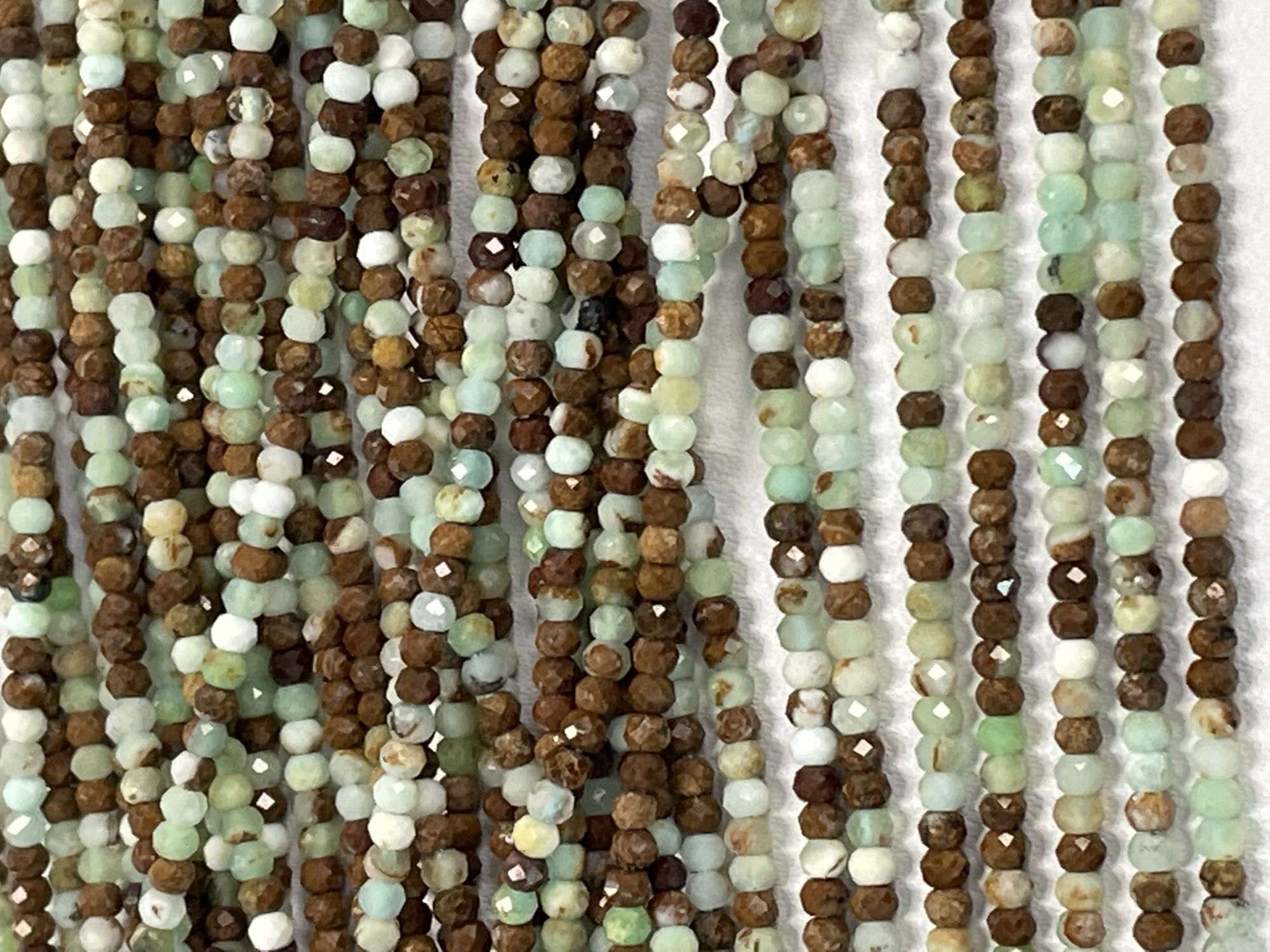 Opal Rondelle Faceted