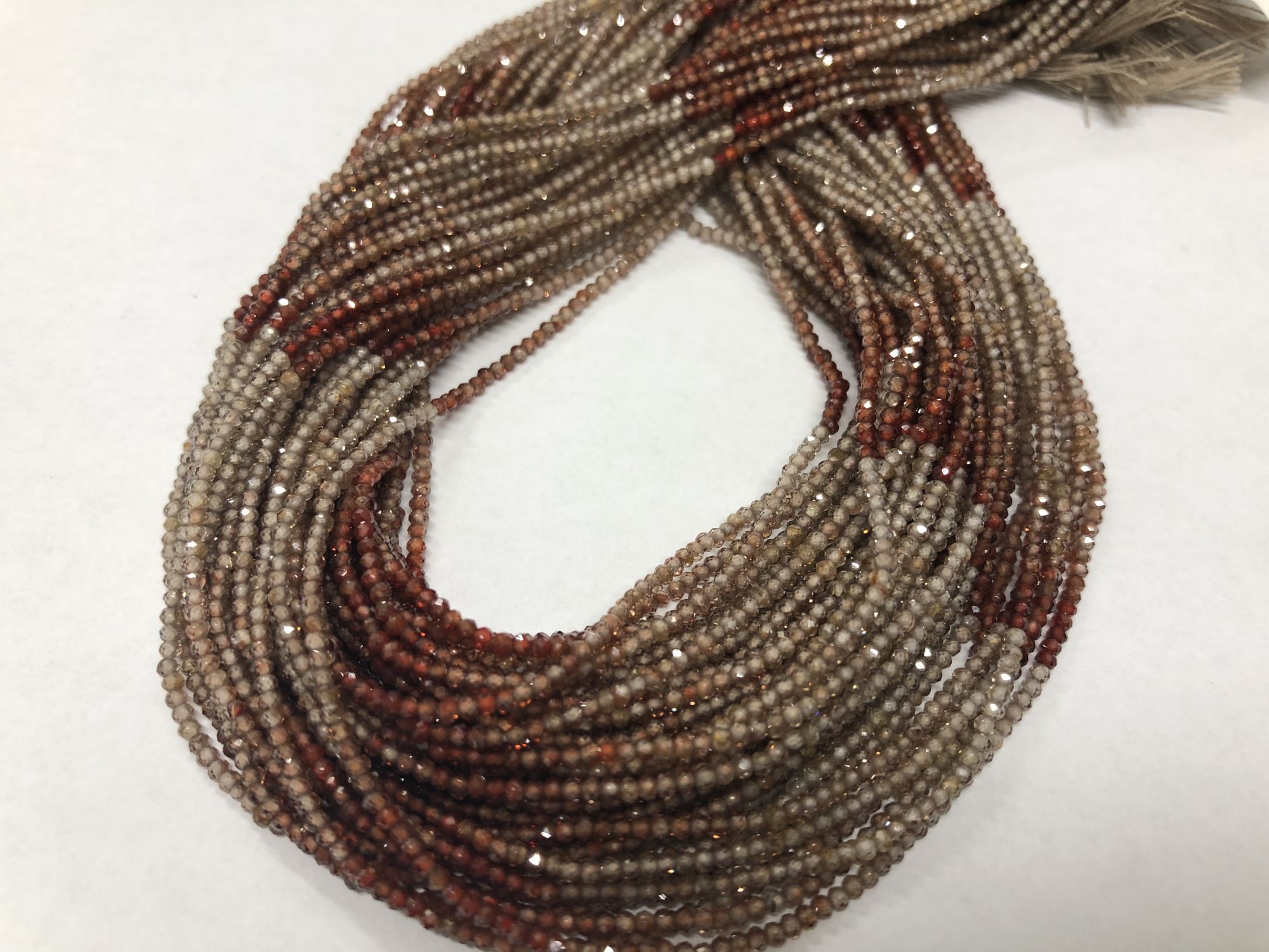 Shaded Zircon Rondelles Faceted