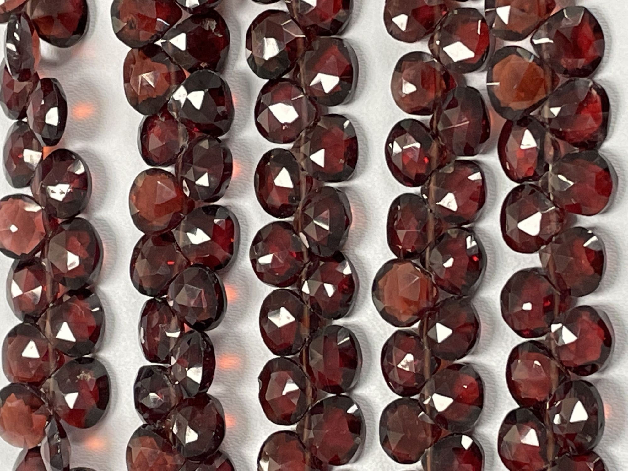 Red Garnet Heart Faceted