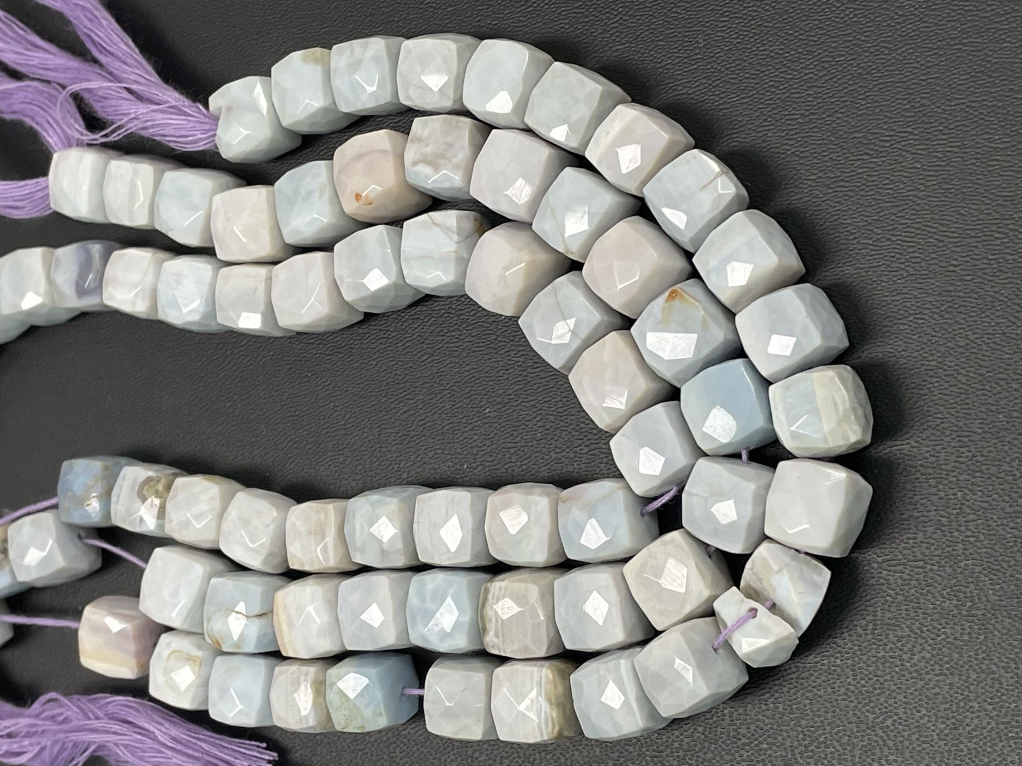 Purple Opal Cube Faceted