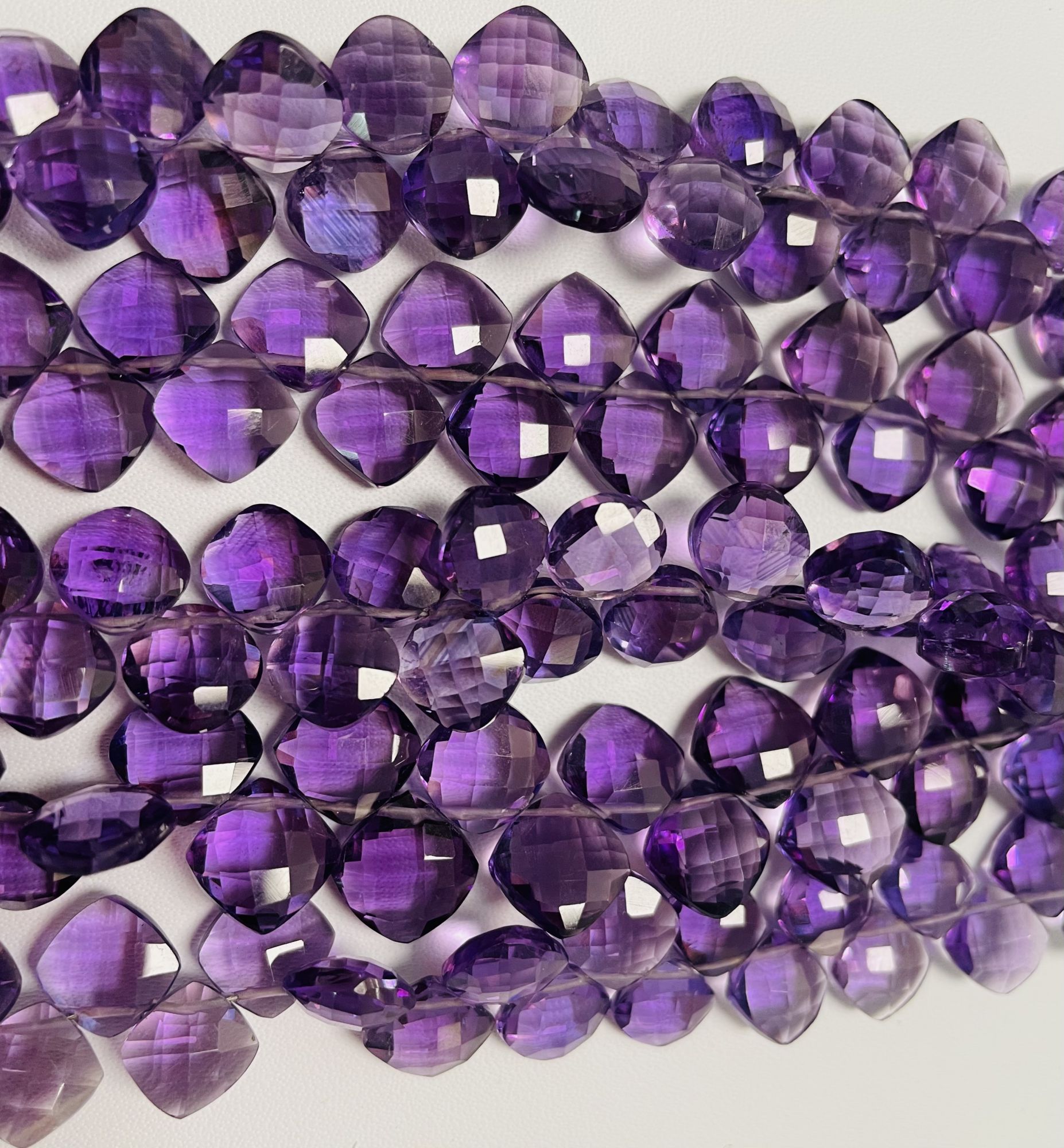 Purple Amethyst Cushion Faceted