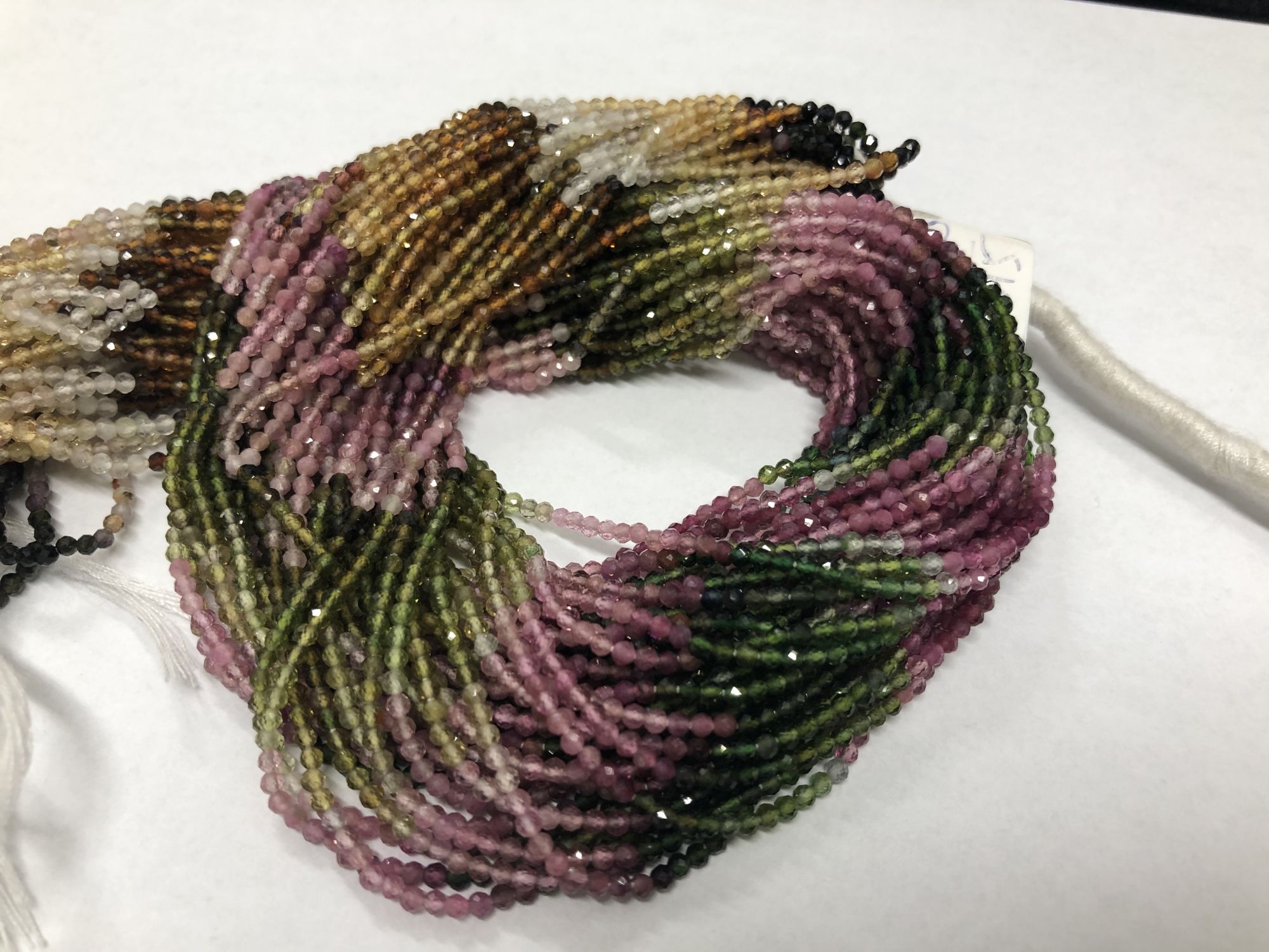 Multi Tourmaline Rondelles Faceted