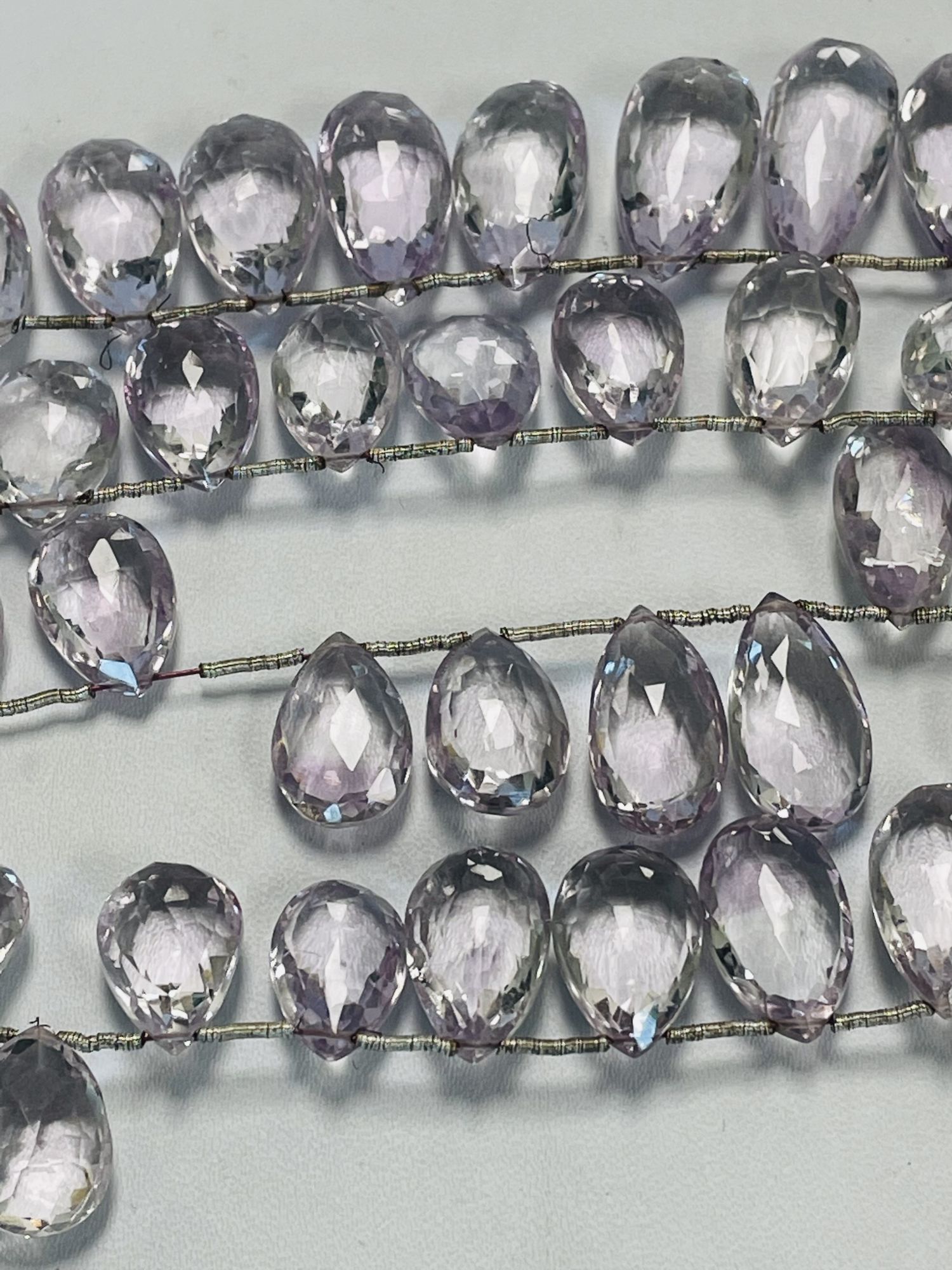 Pink Amethyst Pear Faceted