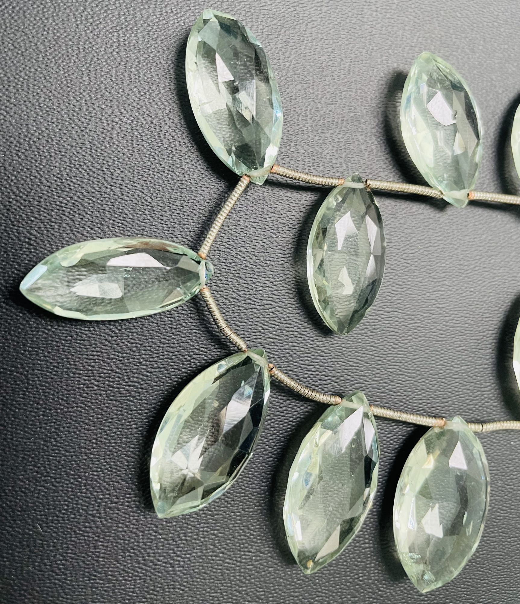 Green Amethyst Marquise Faceted