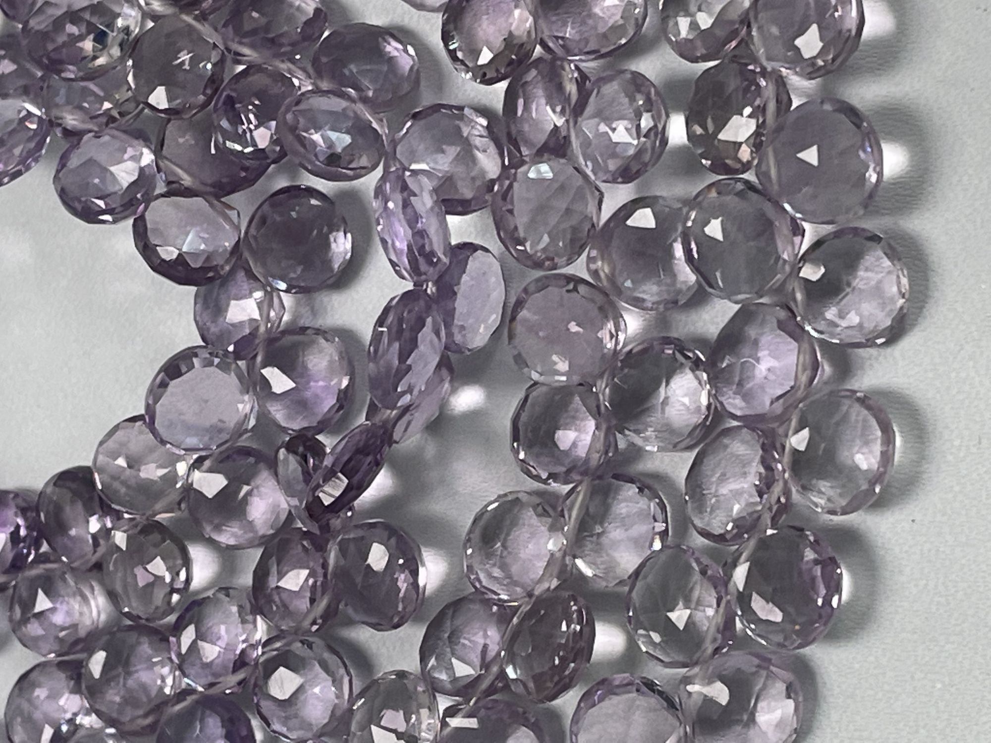 Pink Amethyst Heart Faceted