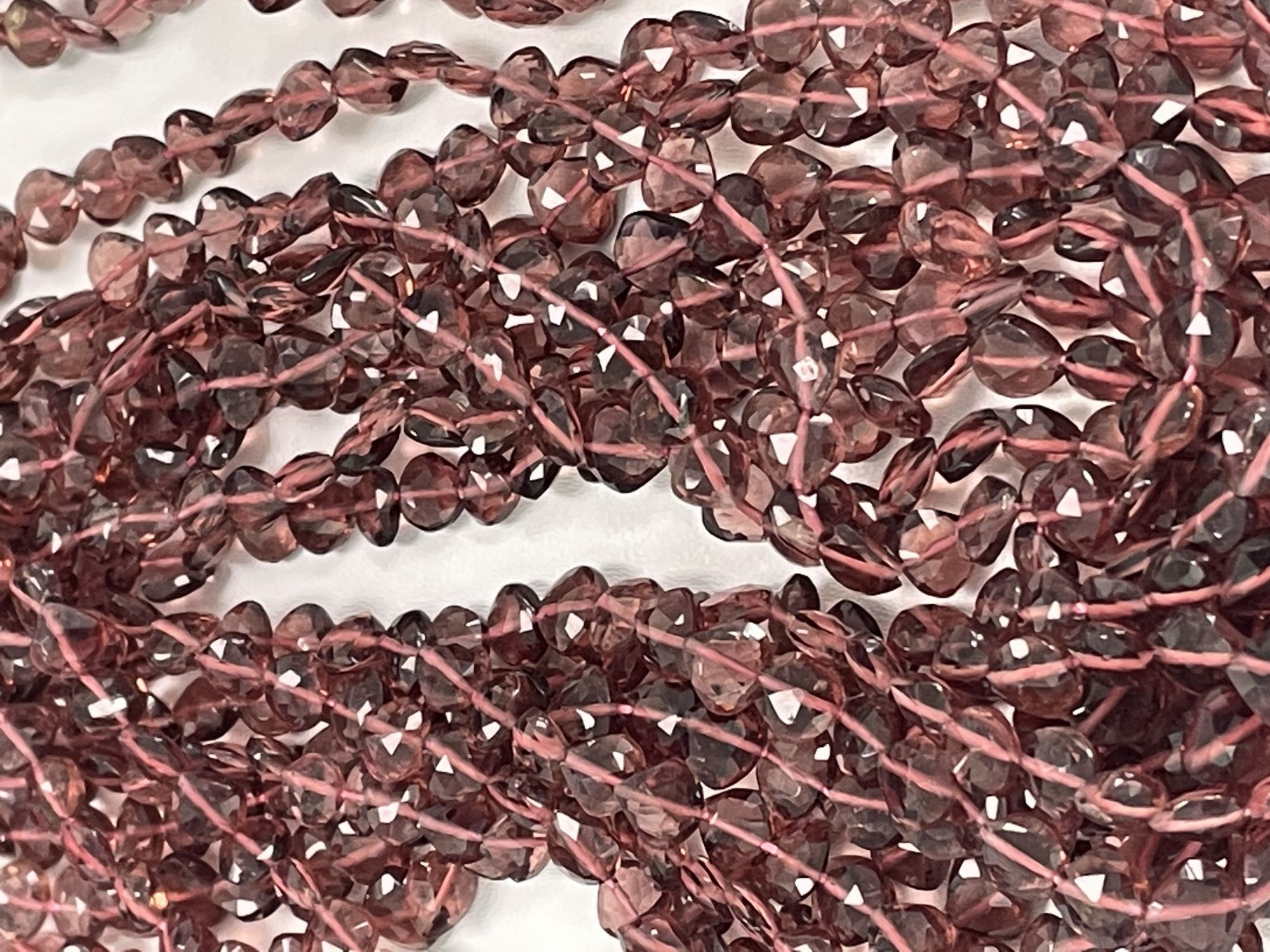 Red Garnet Heart Faceted