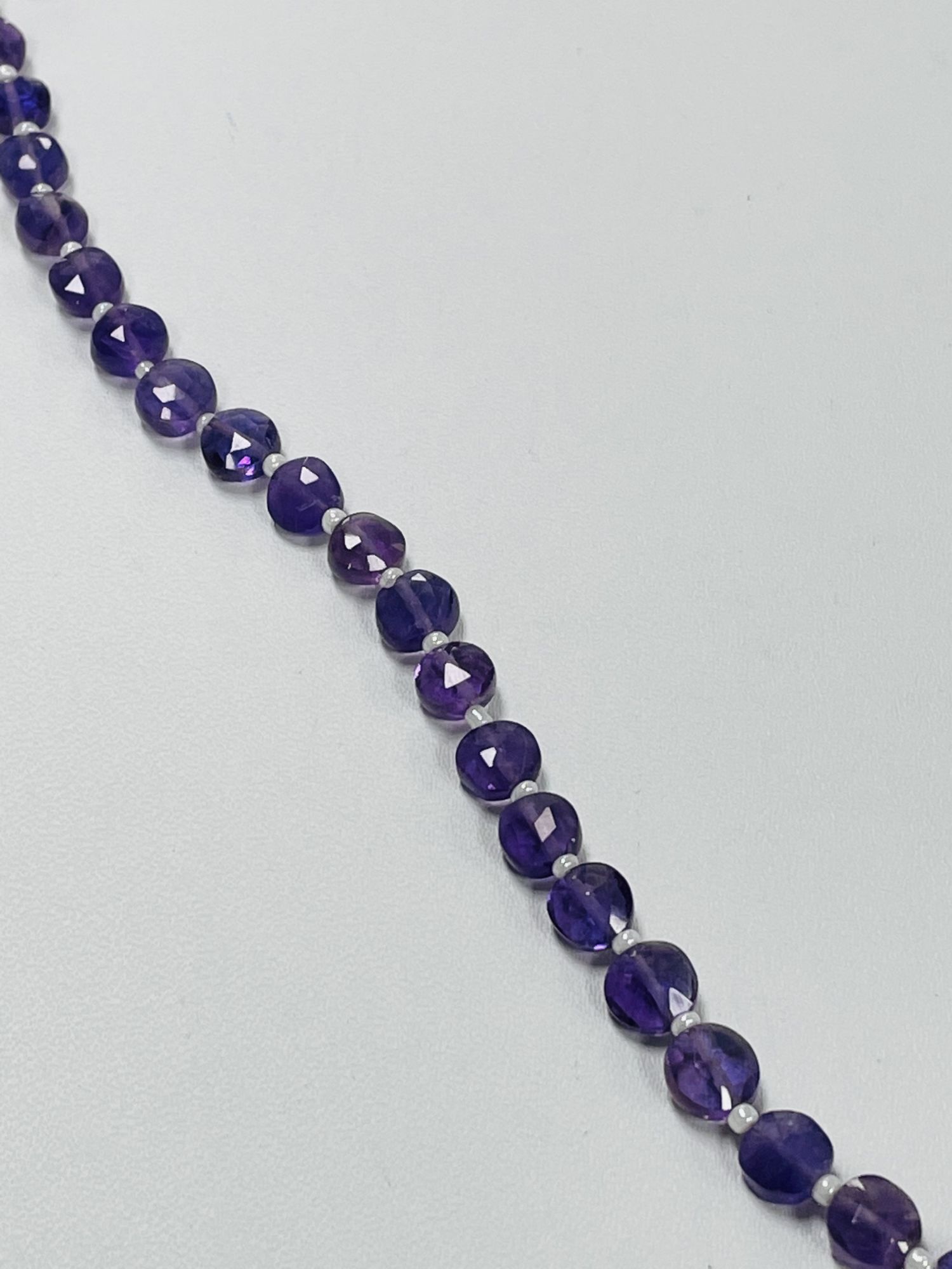 Purple Amethyst Coin Faceted