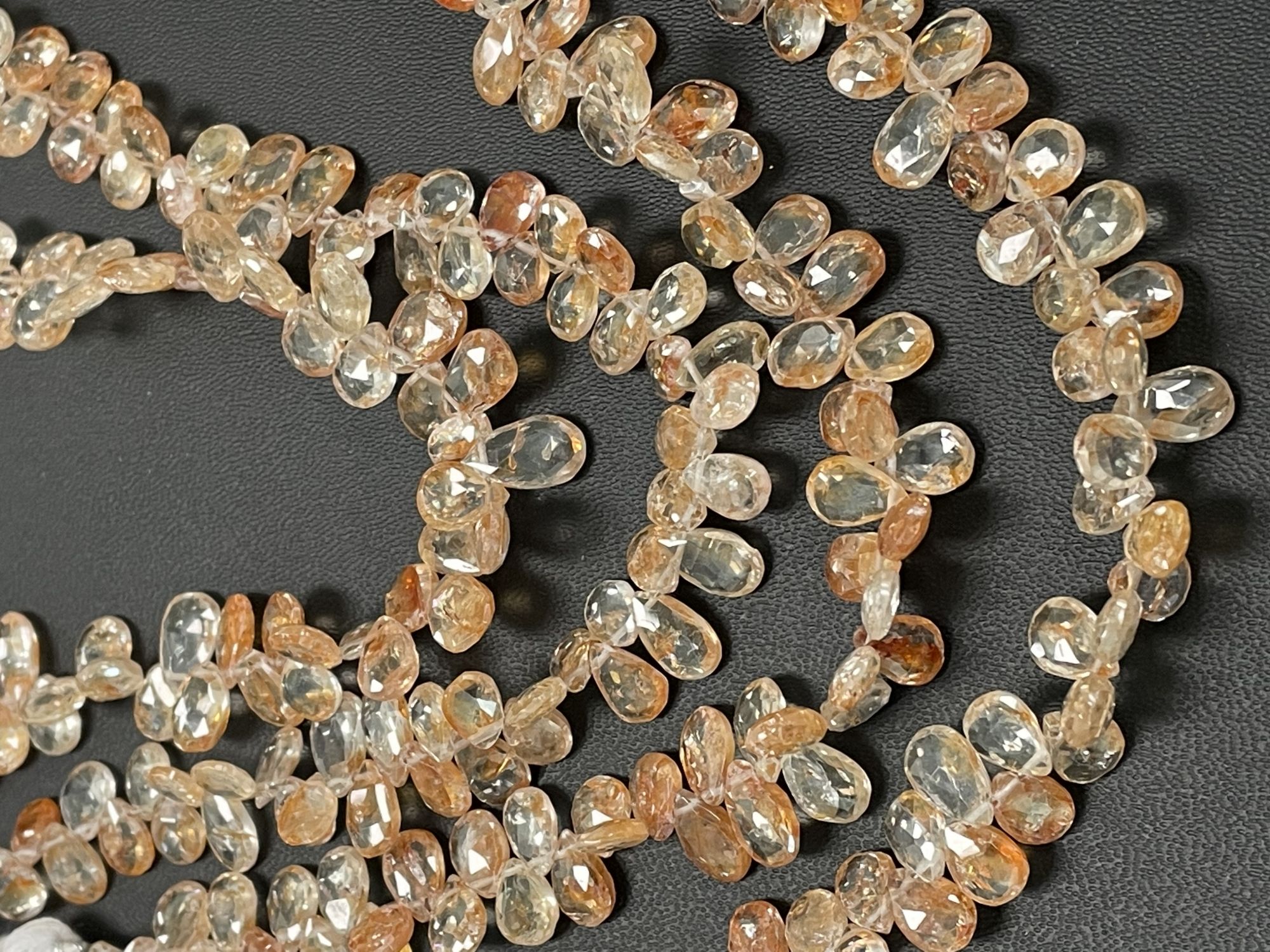 Orange Zircon Pear Faceted