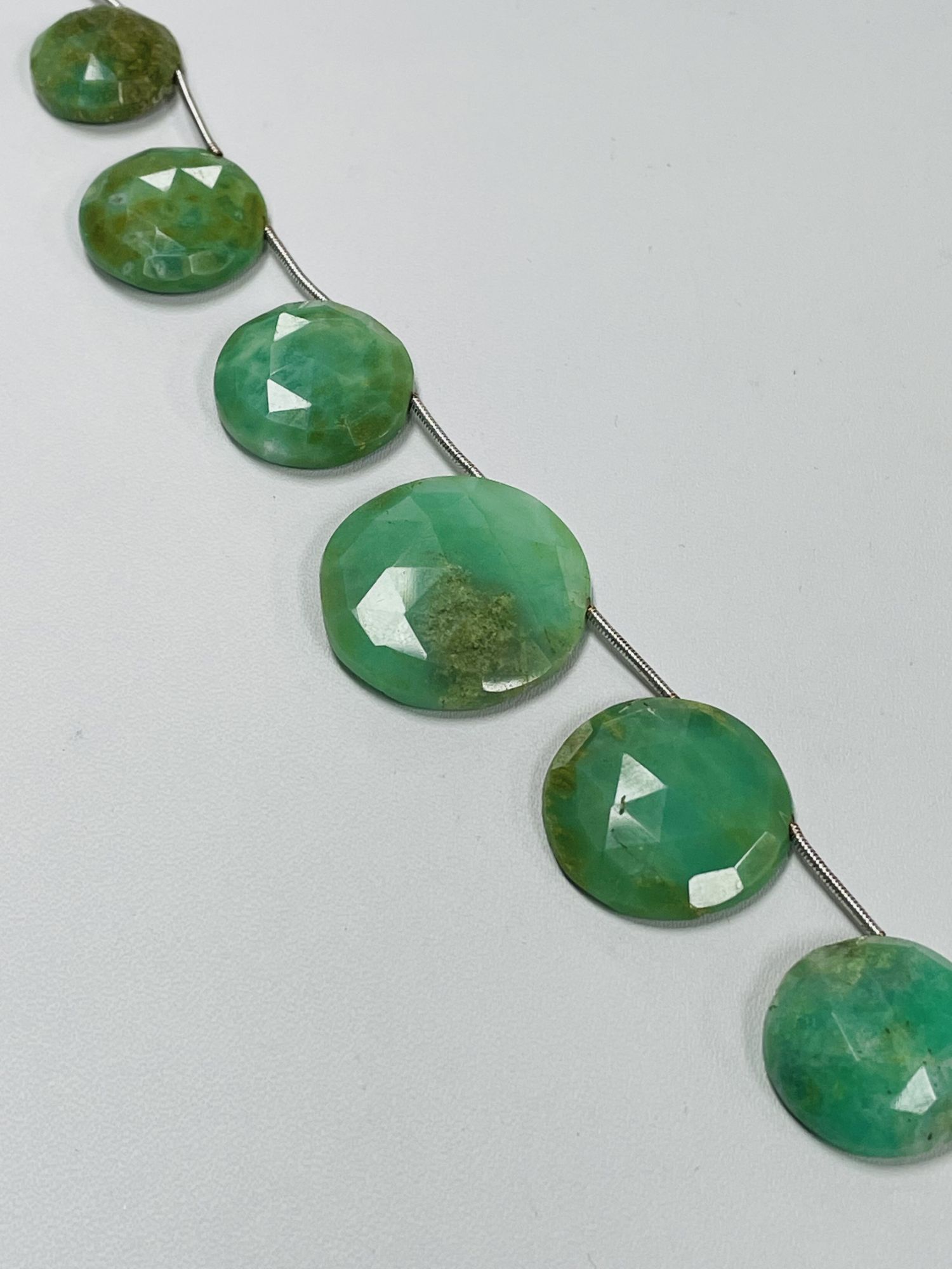 Chrysoprase Coin Faceted