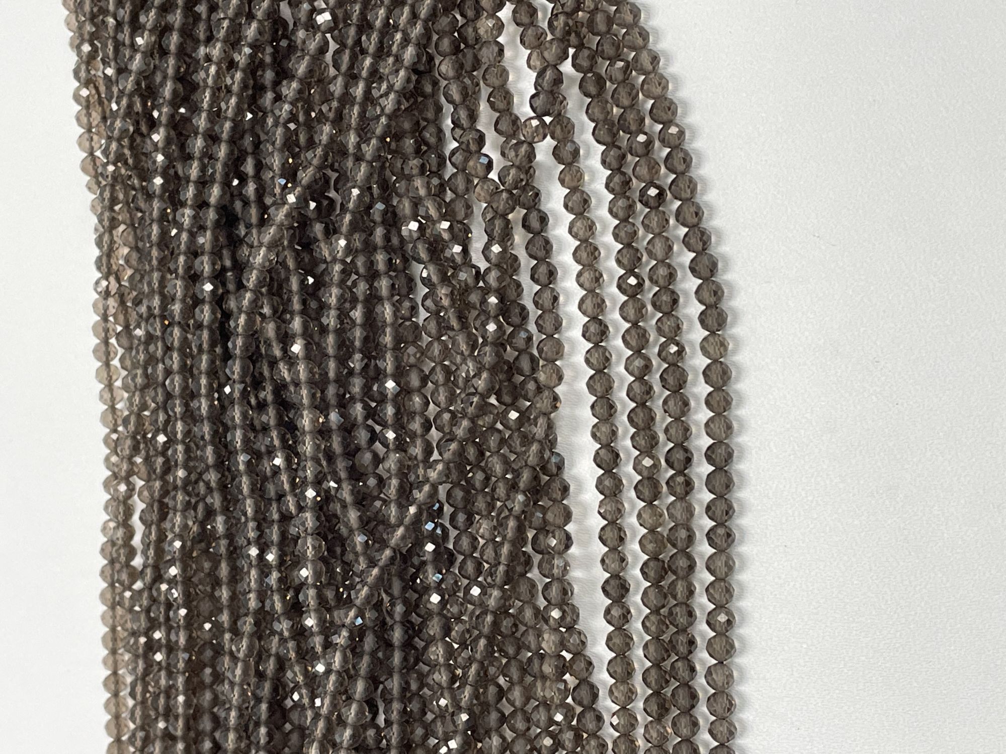 Smoky Quartz Rondelle Faceted