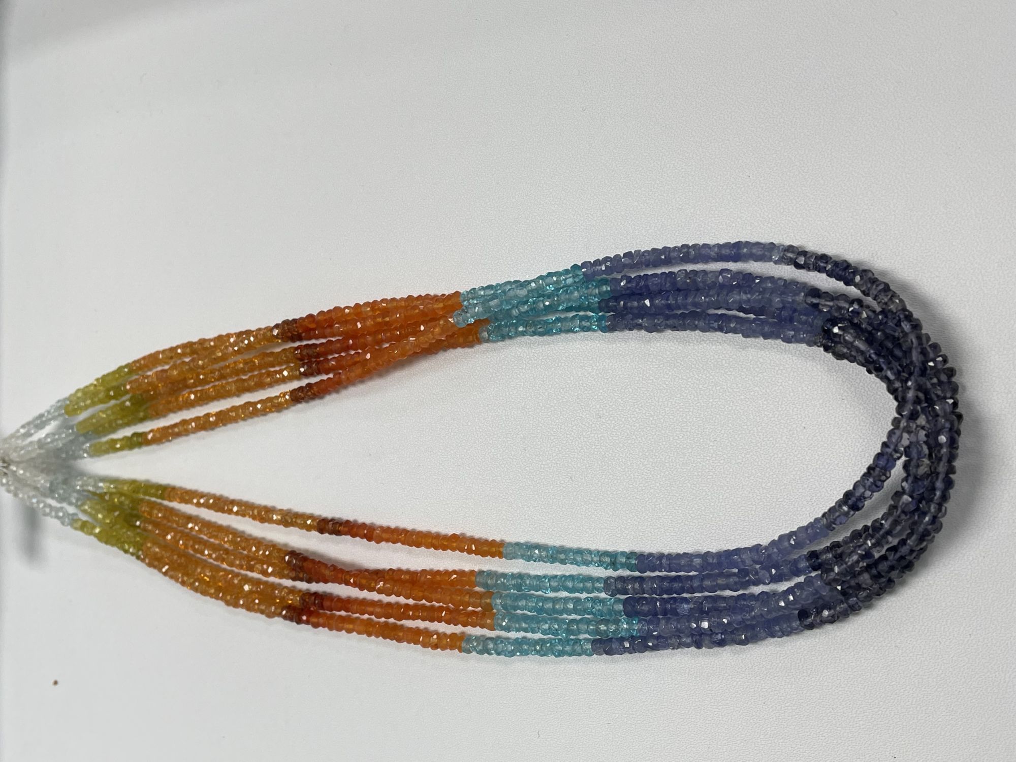 Multistone Rondelle Faceted