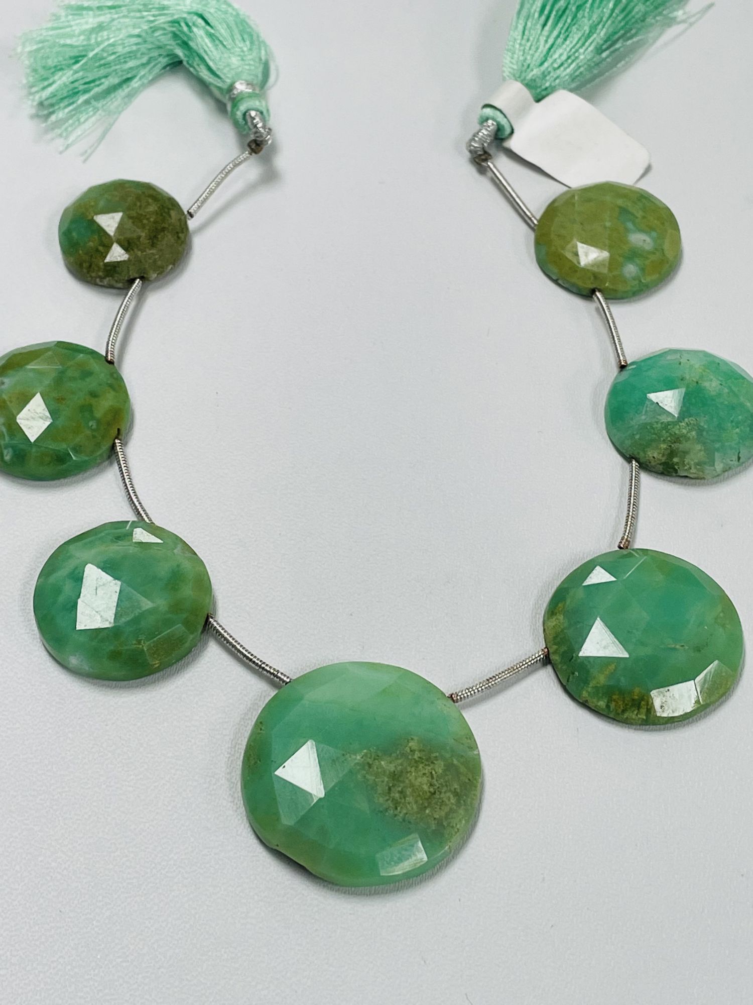 Chrysoprase Coin Faceted