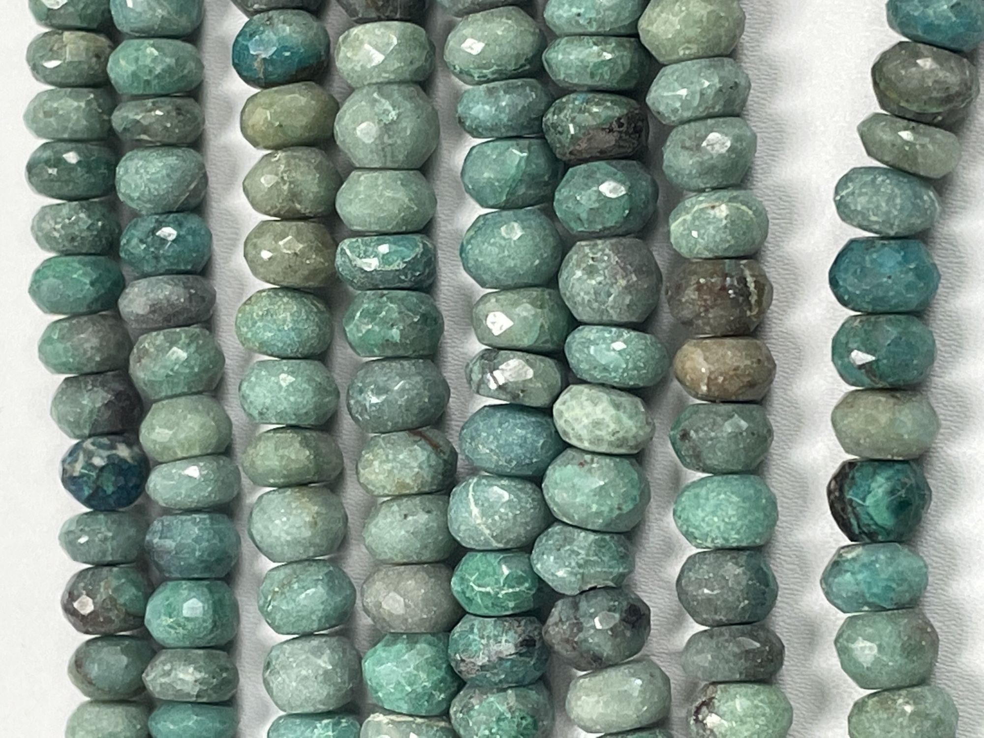 Chrysocolla Rondelle Faceted