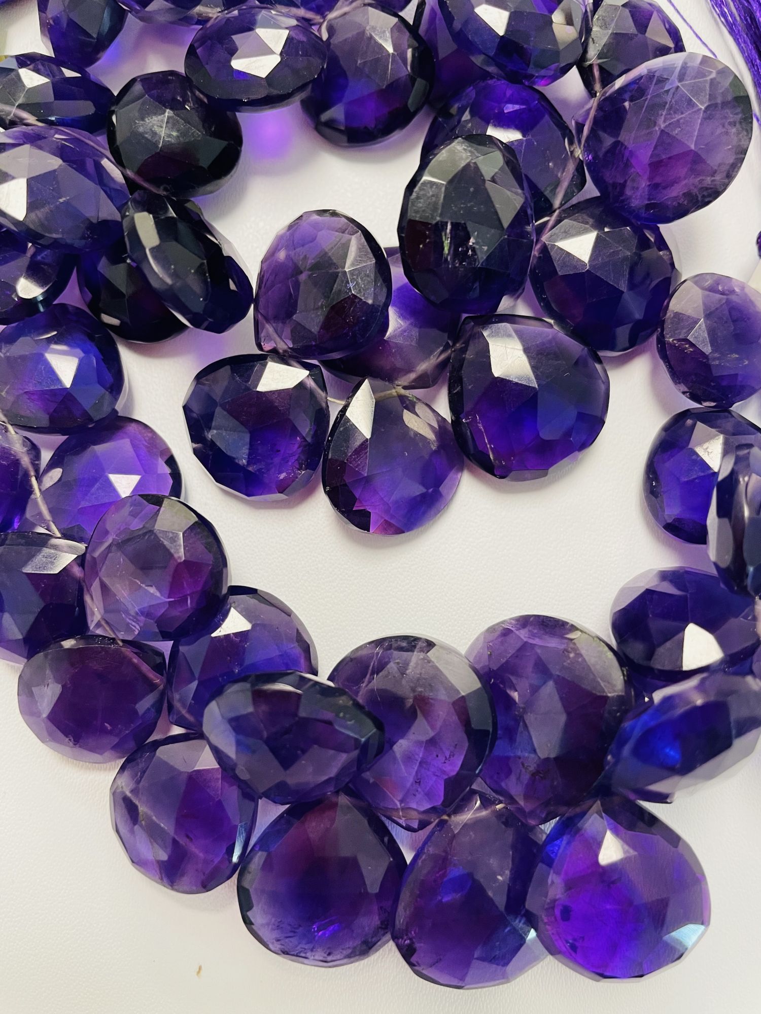 Purple Amethyst Heart Faceted