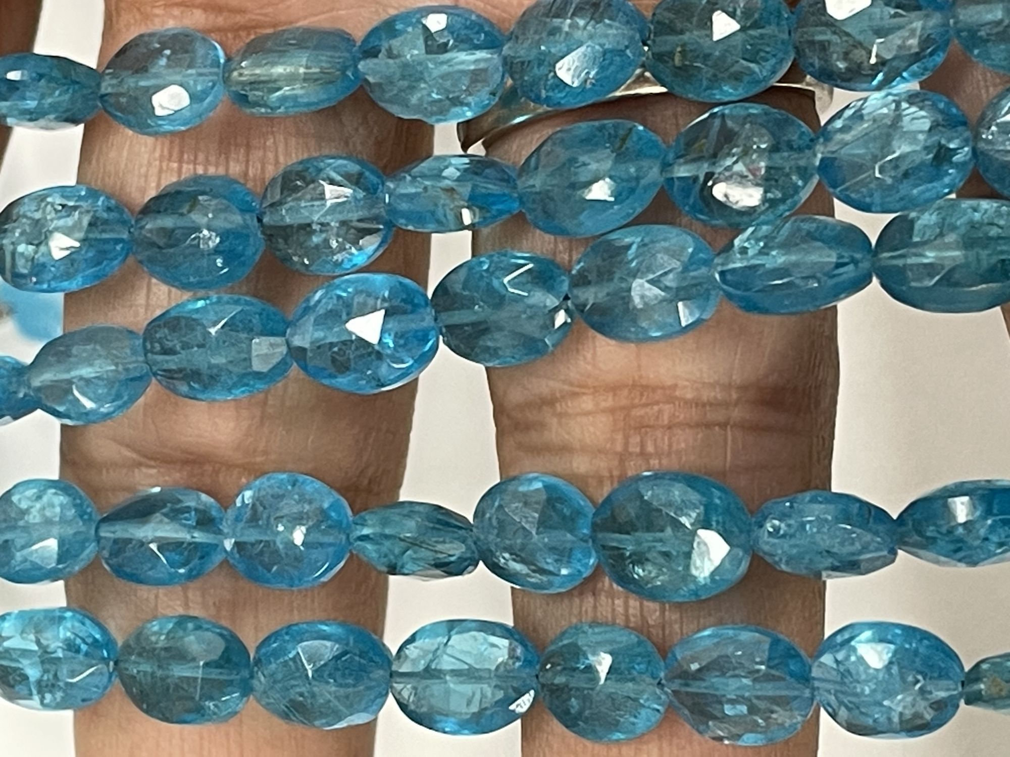 Blue Apatite Oval Faceted