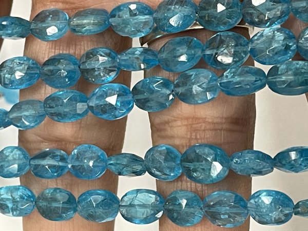 Blue Apatite Oval Faceted