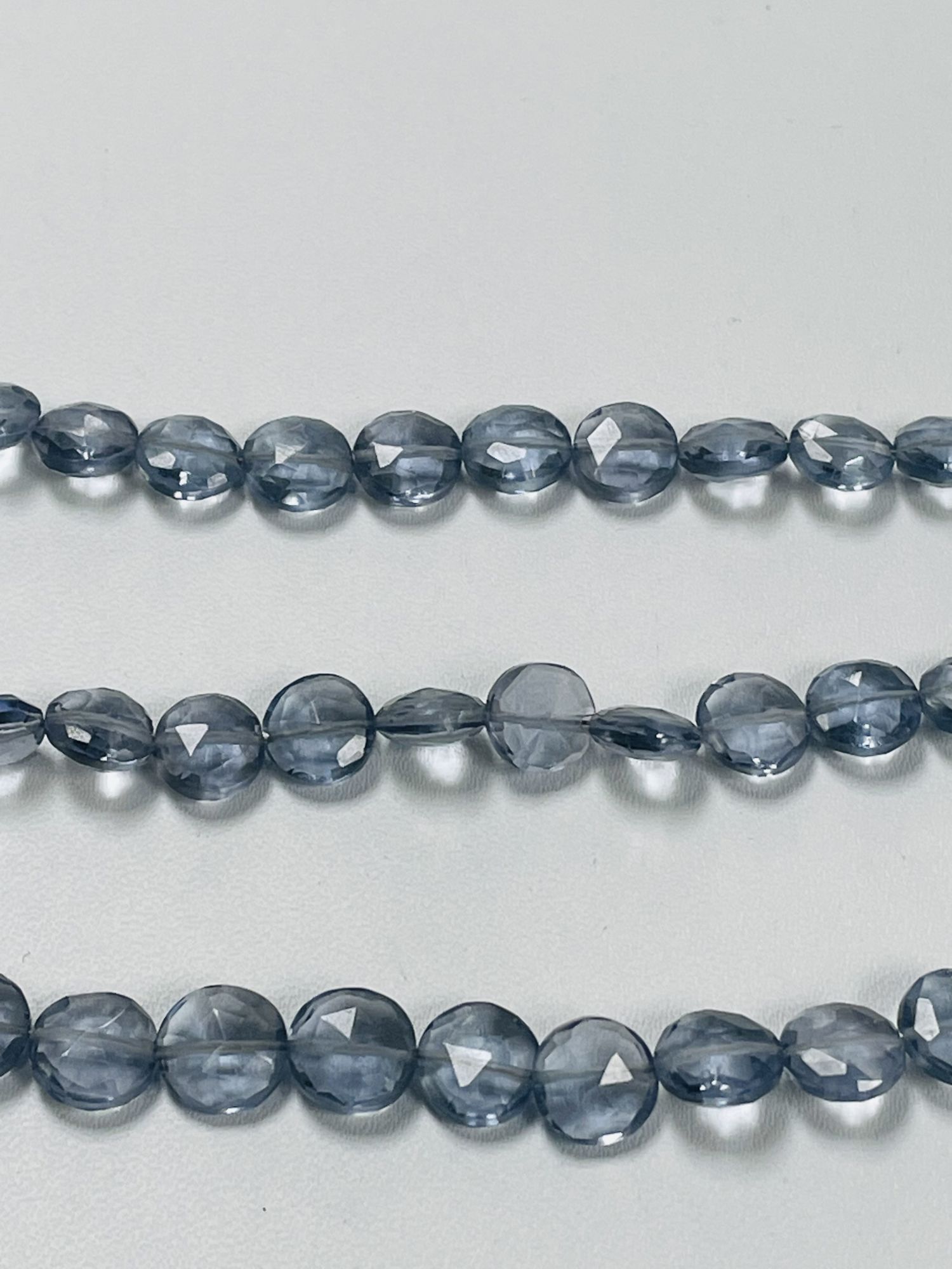Iolite Hydro Quartz Coins Faceted