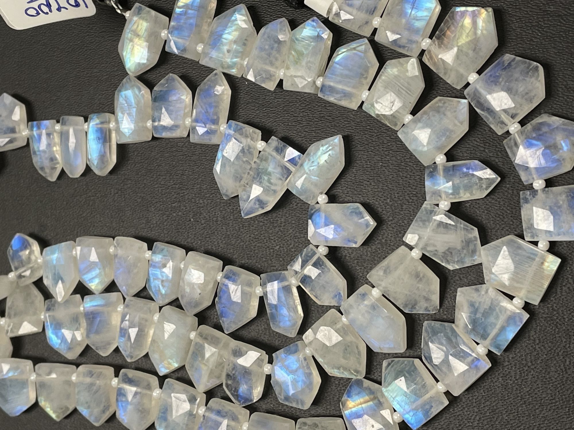 Rainbow Moonstone Fan Cut Faceted