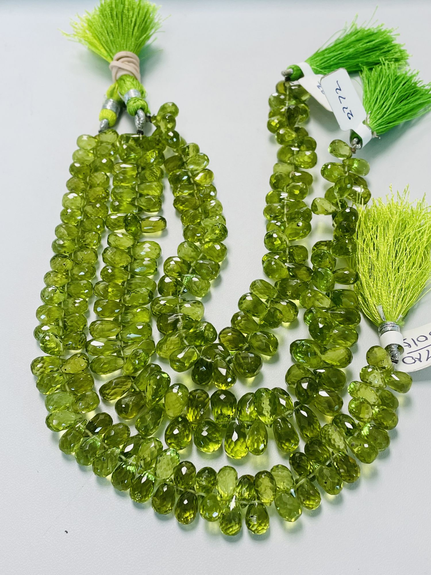 Peridot Drop Faceted