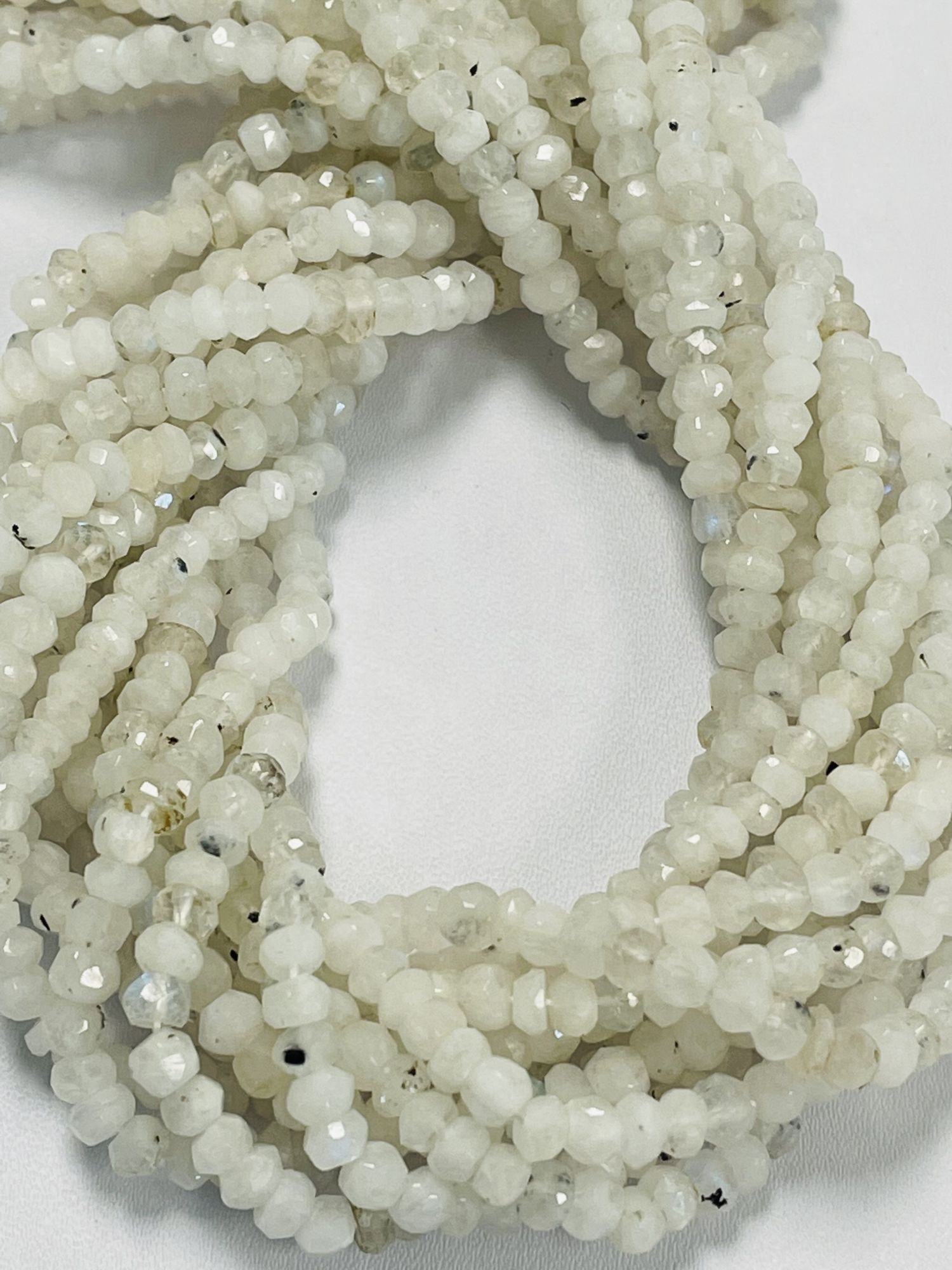 Rainbow Moonstone Rondelle Faceted