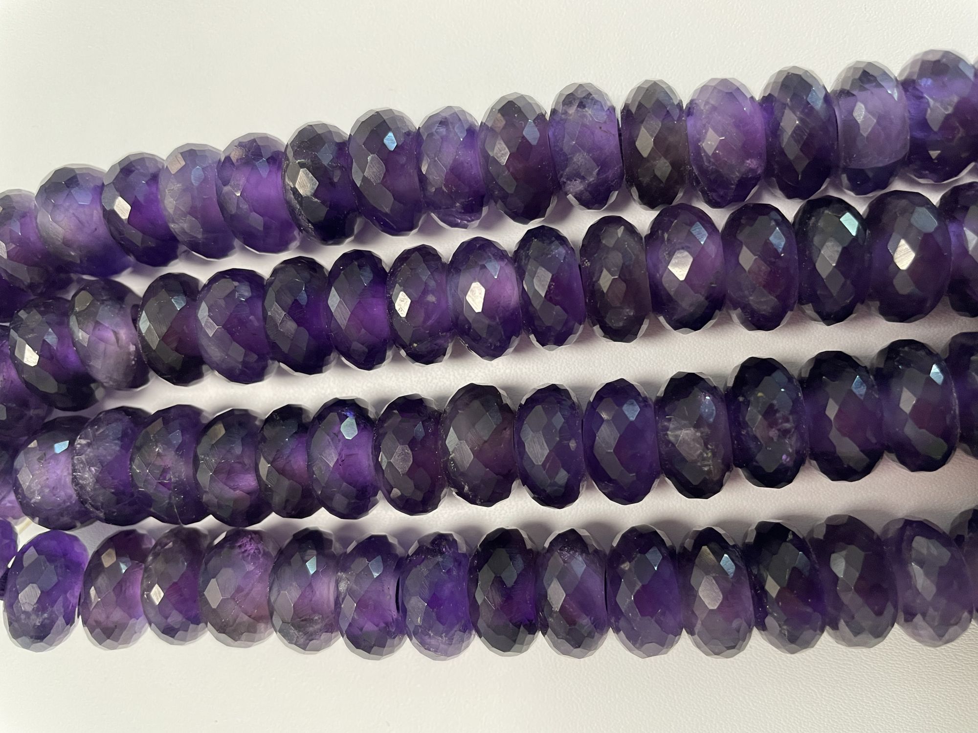 Purple Amethyst Rondelle Faceted