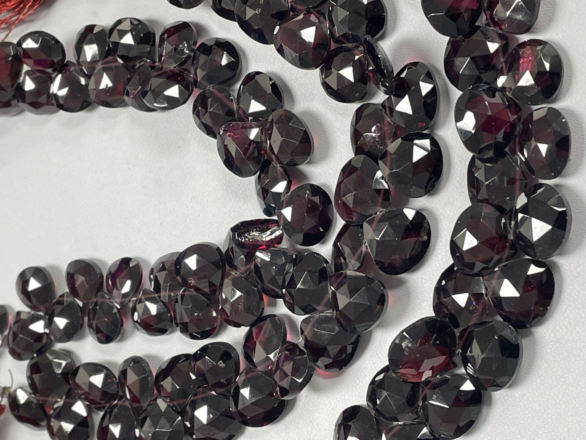 Red Garnet Heart Faceted