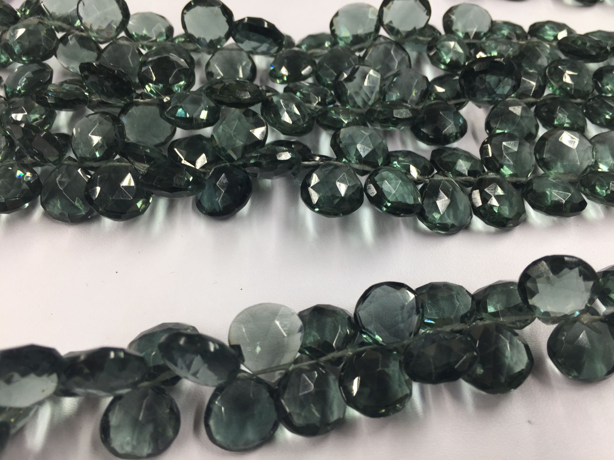 Grey hydro quartz hearts