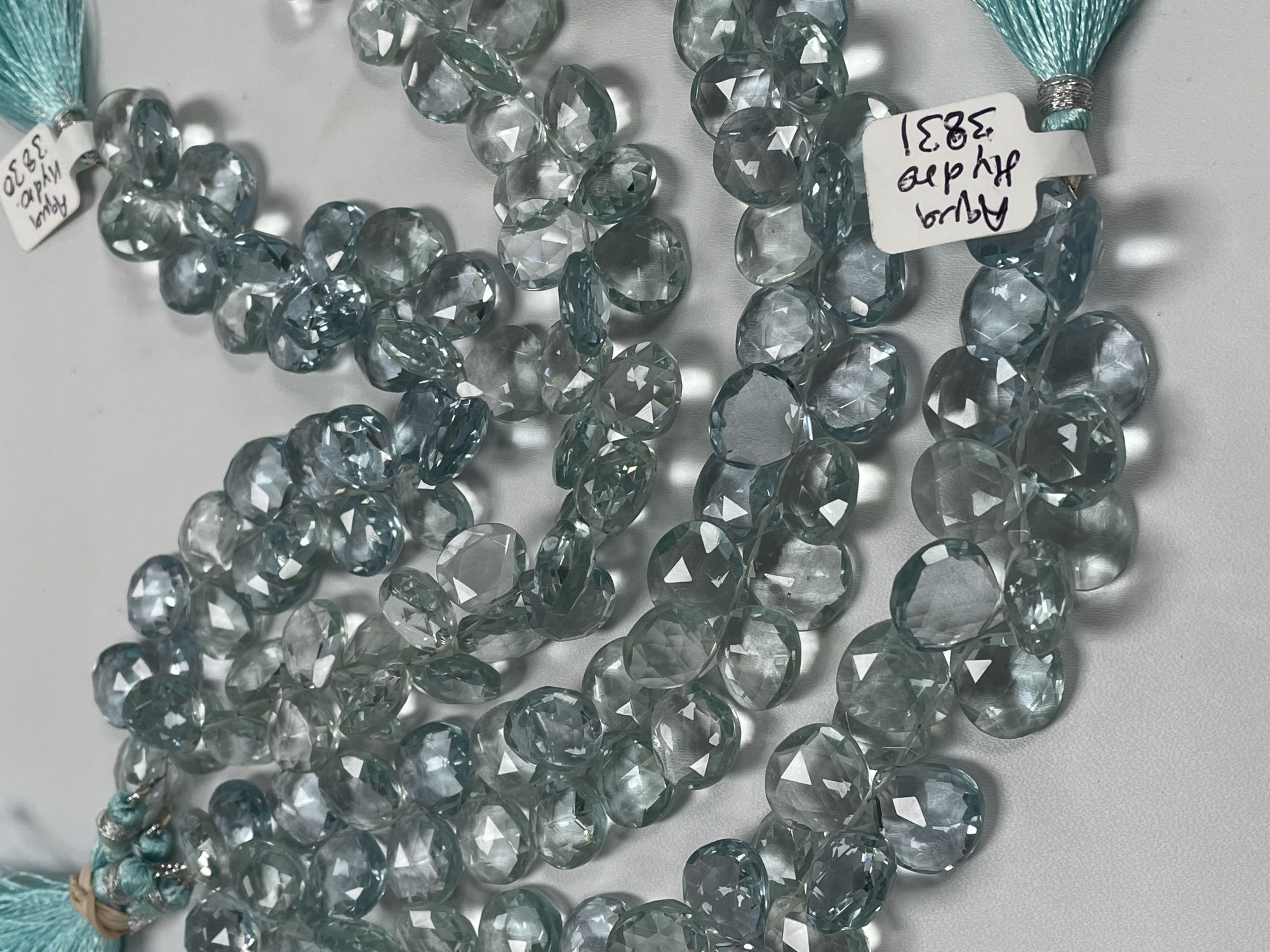 Aquamarine Hydro Quartz Heart Faceted