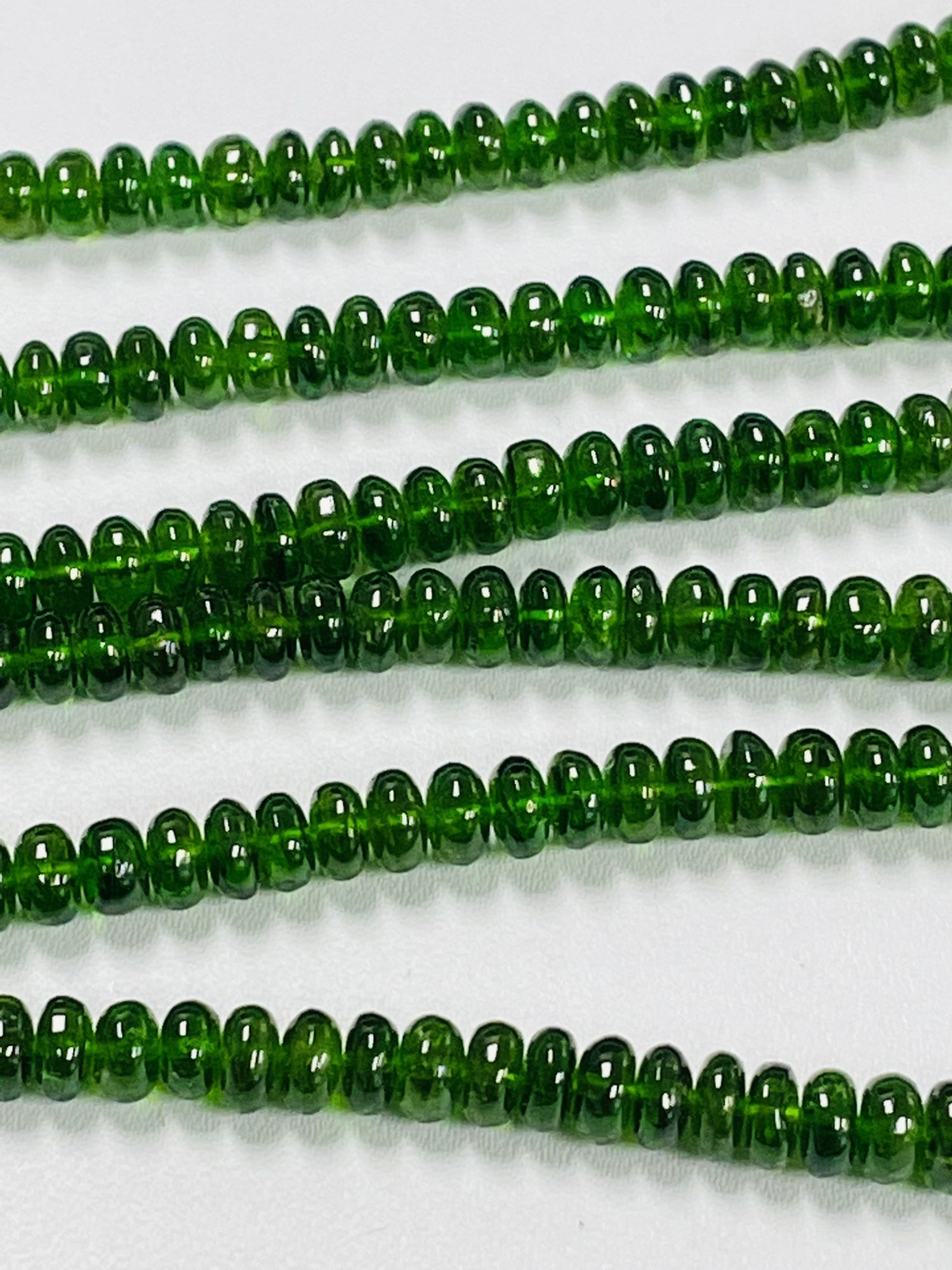 Chrome Diopside Rondelle Smooth