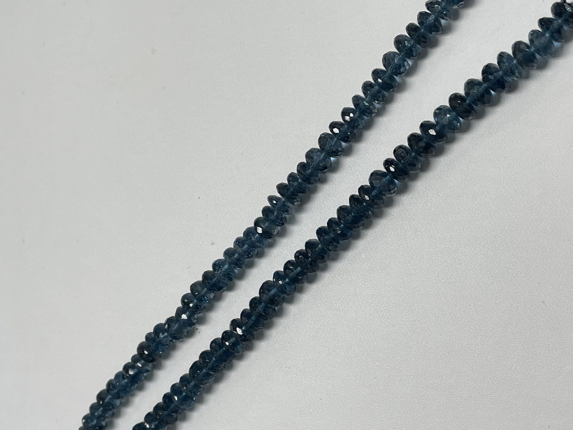 London Blue Topaz Rondelle Faceted