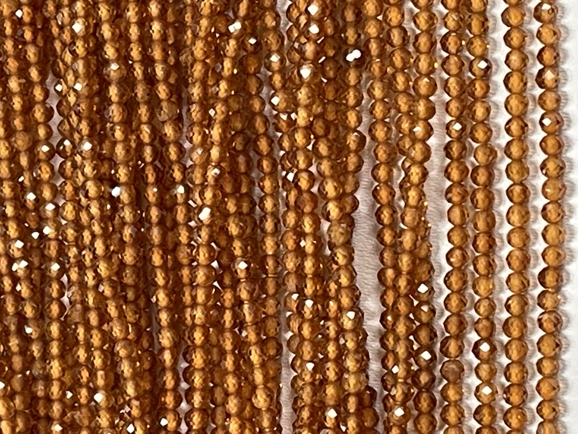 Hessonite Garnet Rondelle Faceted