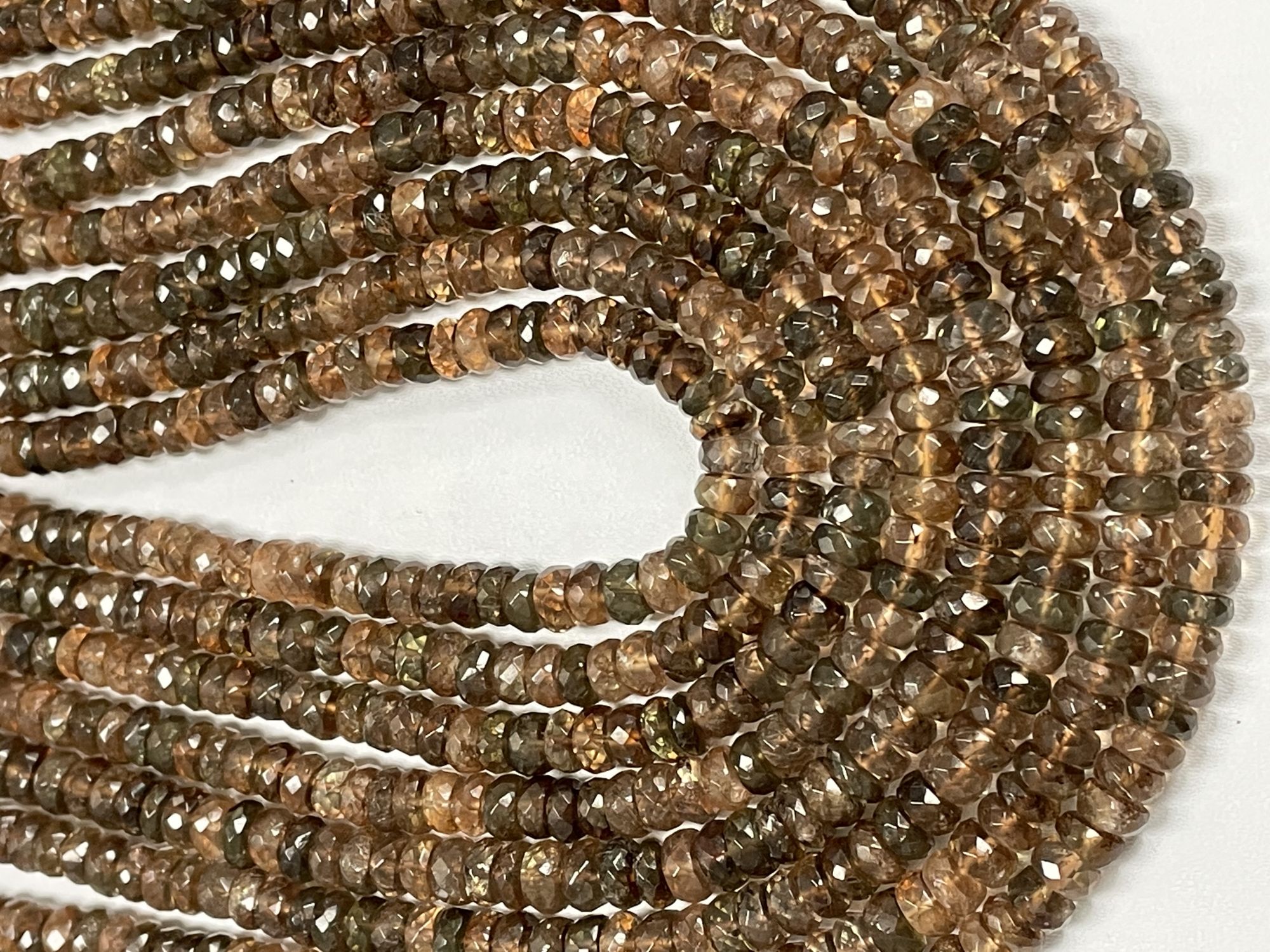 Andalusite Rondelle Faceted