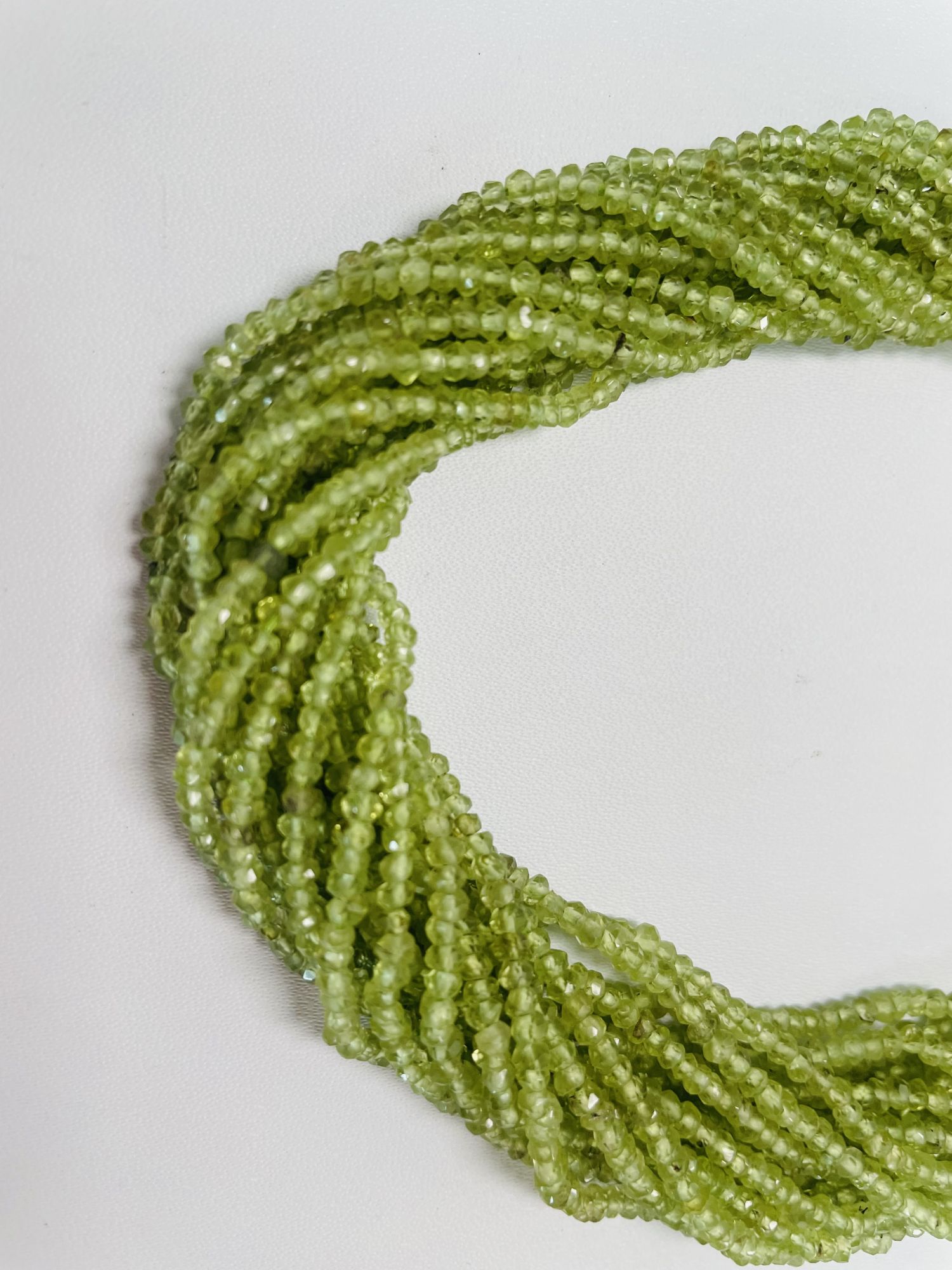 Peridot Rondelle Faceted