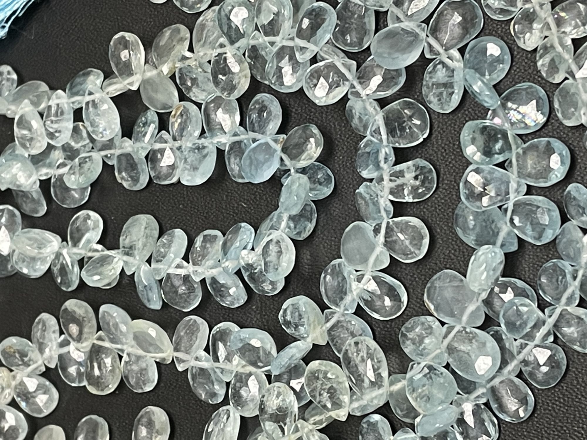 Aquamarine Pear Faceted