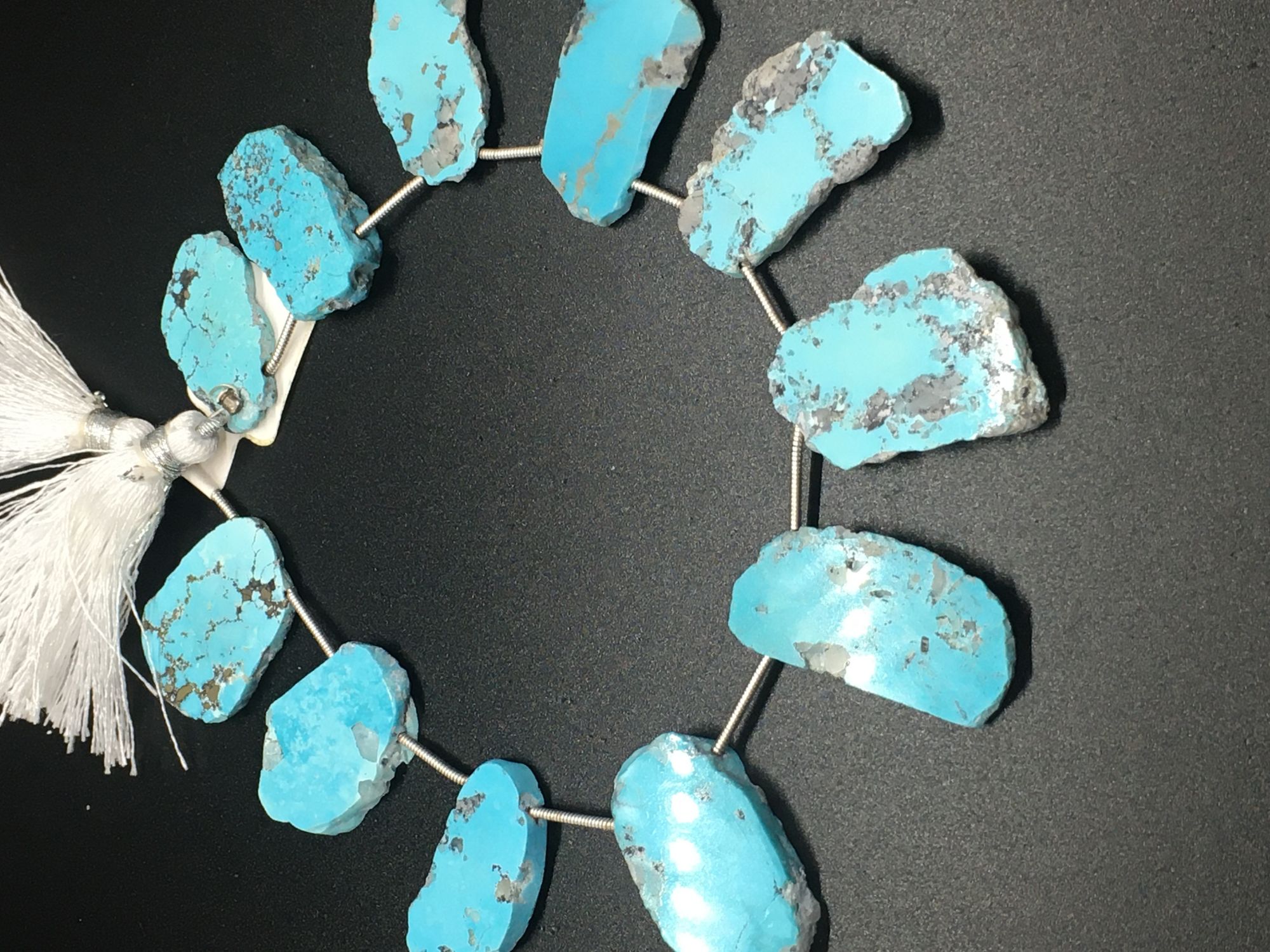 Turquoise Slices Faceted