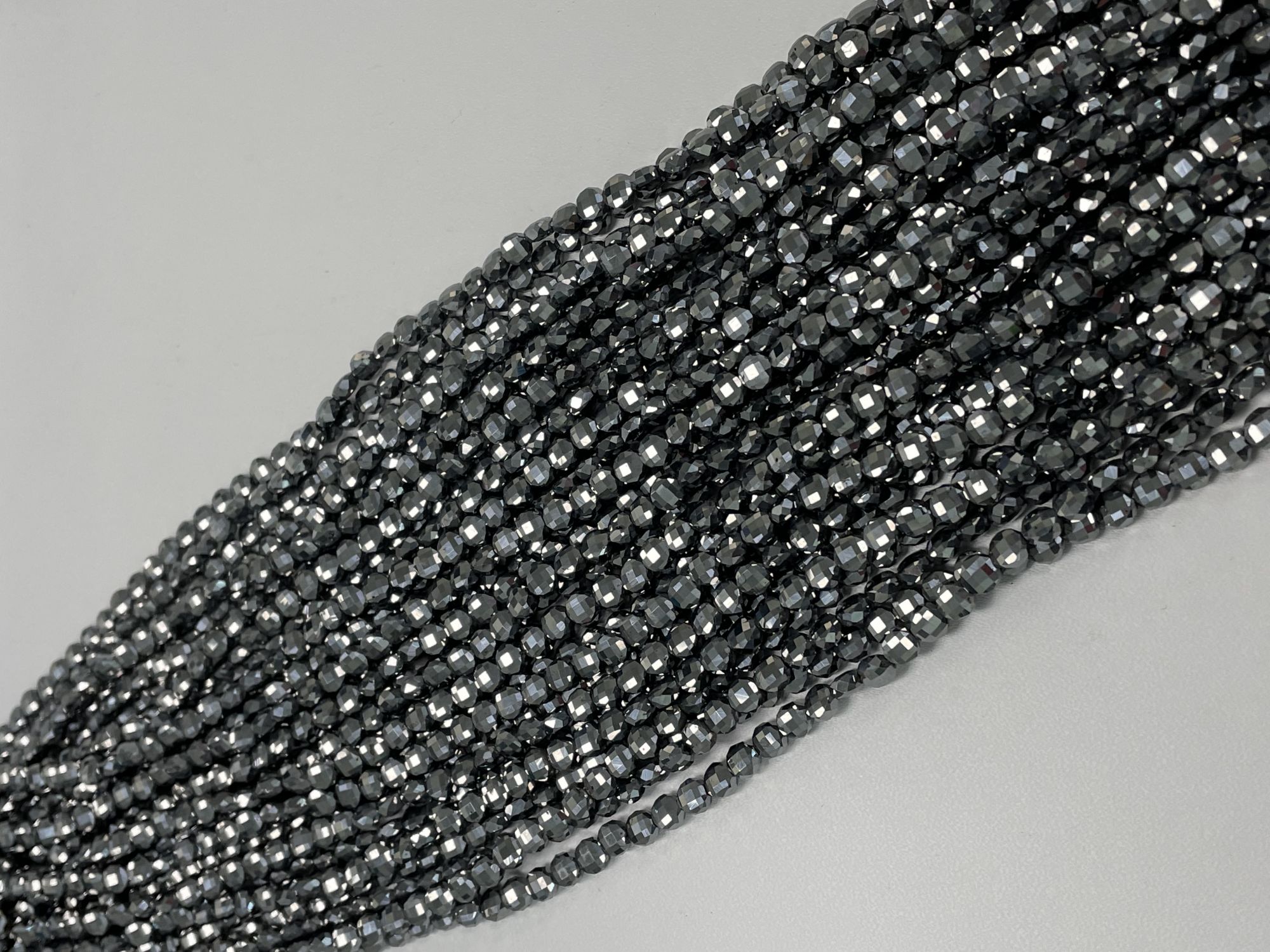 Mystic Black Quartz Coin Faceted