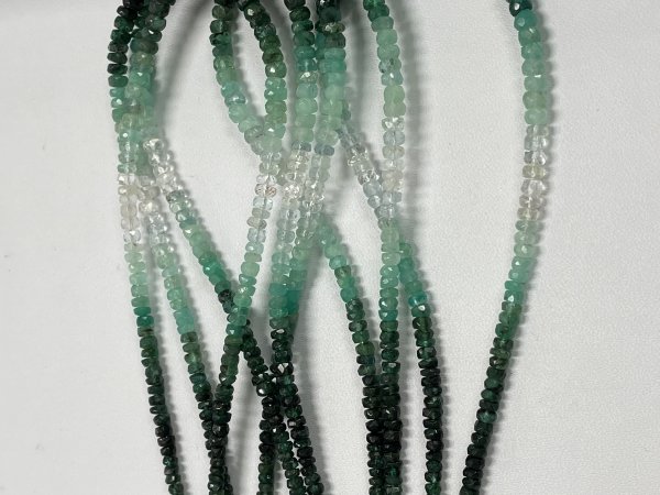 Shaded Emerald Rondelle Faceted