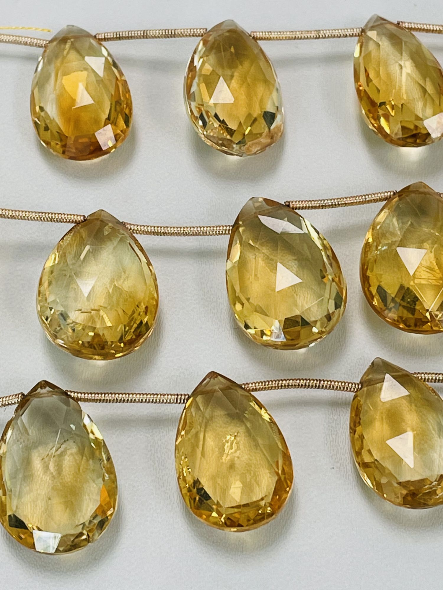 Citrine Pear Faceted