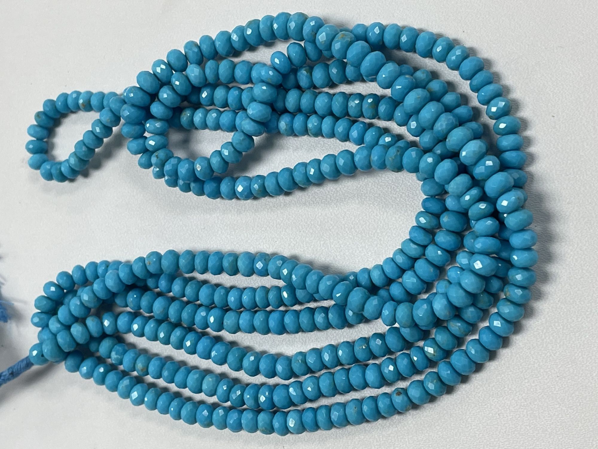 Turquoise Rondelle Faceted