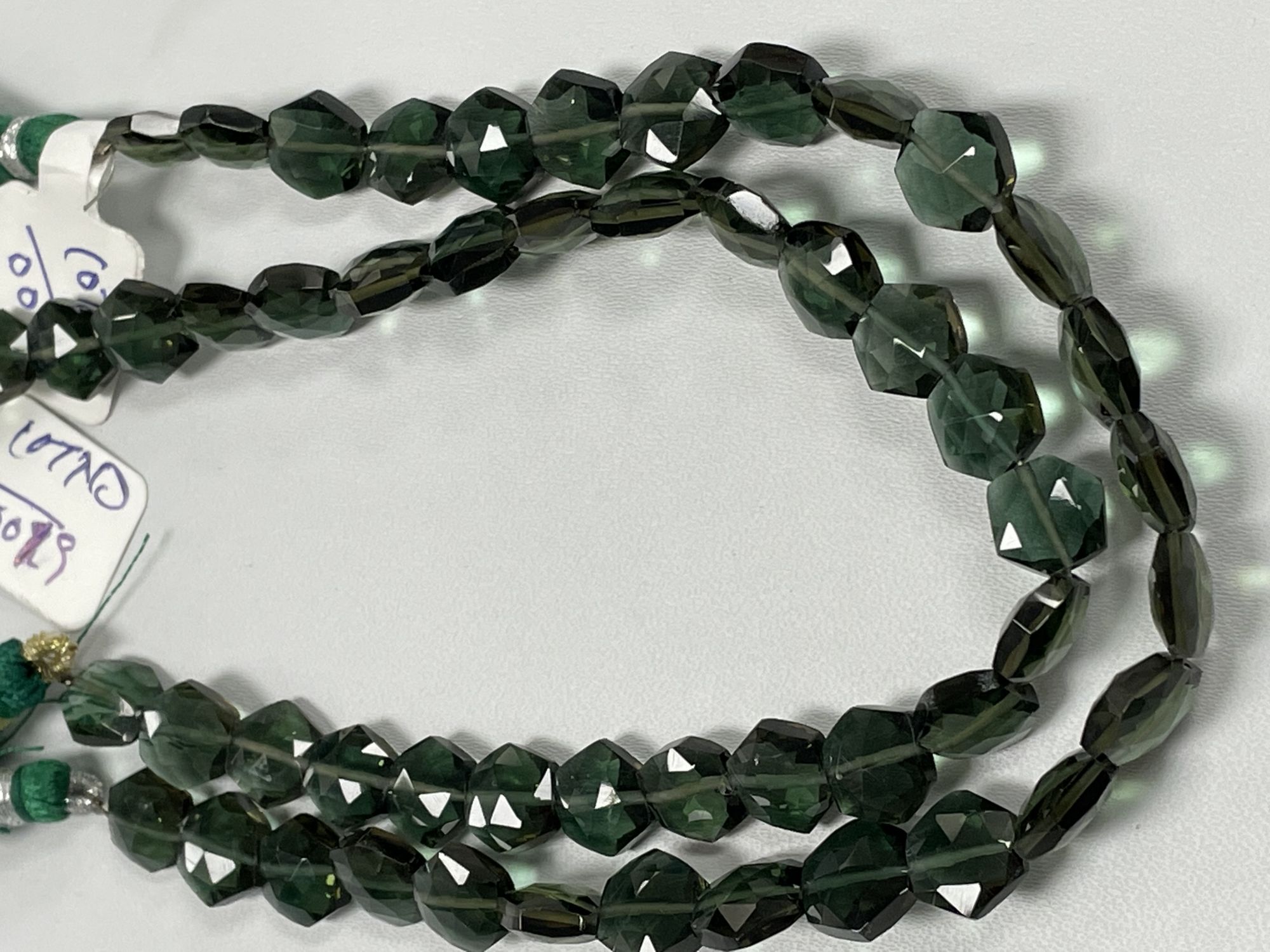 Forest Green Hydro Quartz Hexagon Faceted