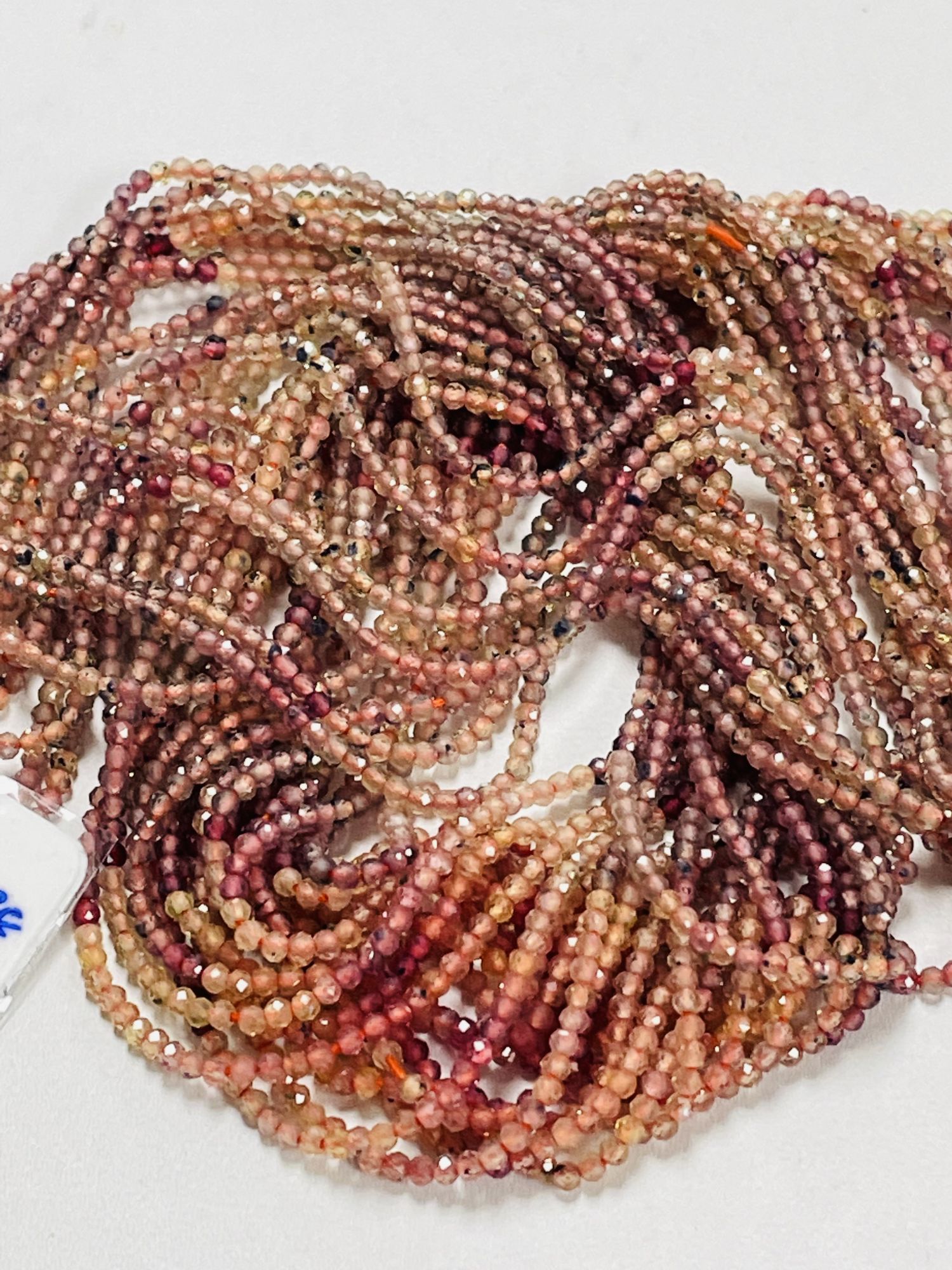 Shaded Orange Sapphire Rondelle Faceted