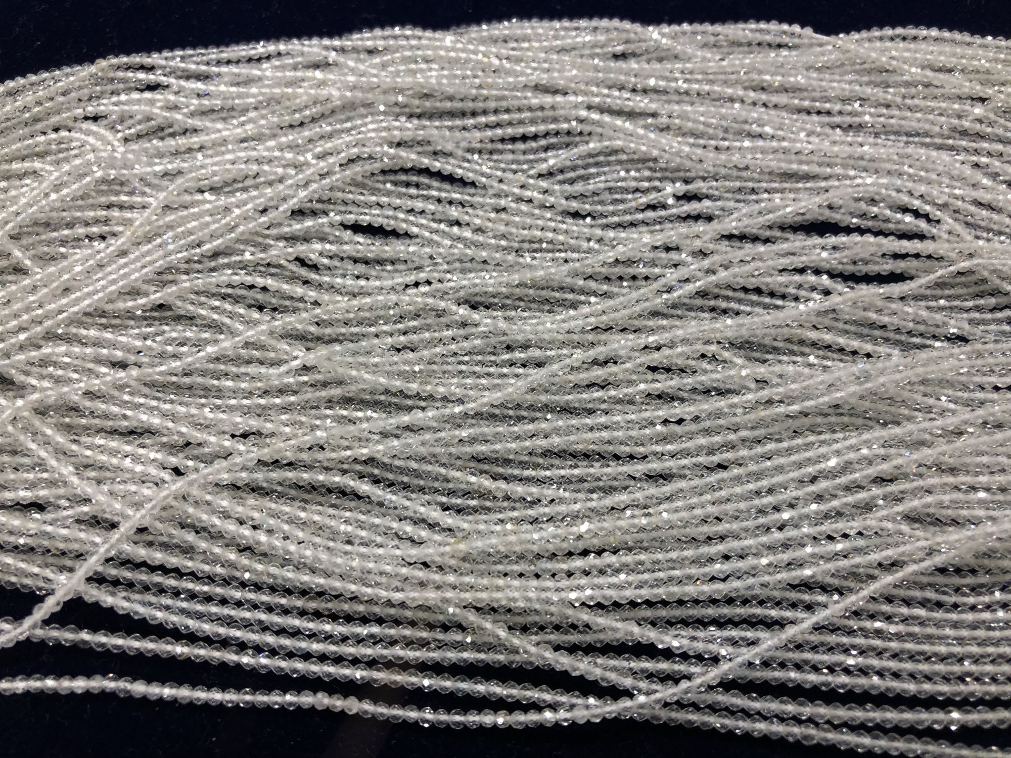 Natural White Topaz Rondelles Faceted