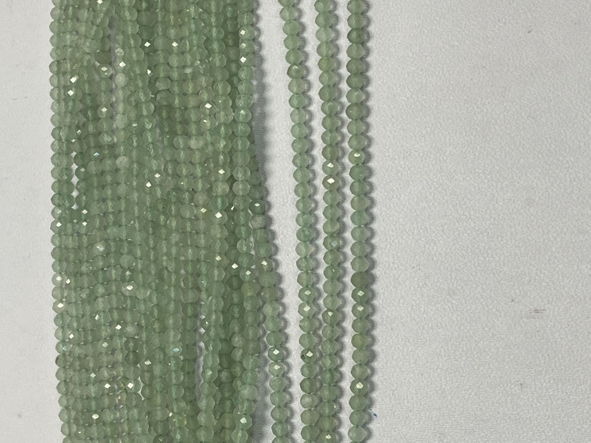 Green Aquamarine Rondelle Faceted